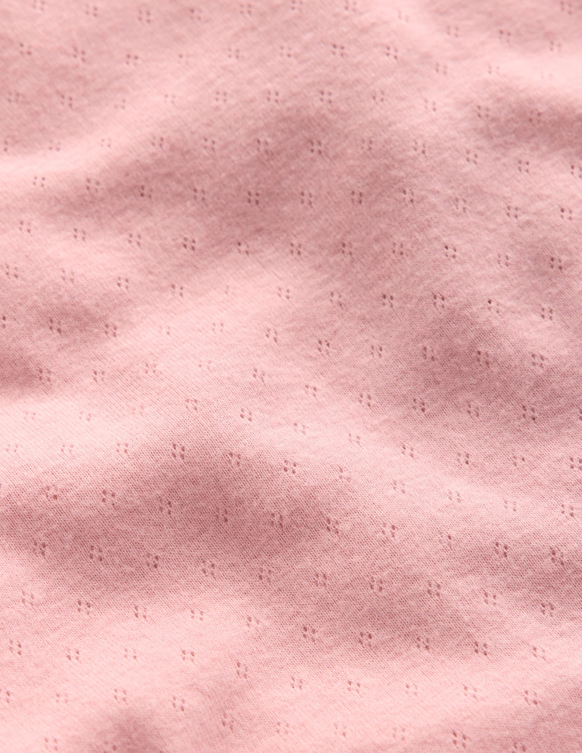 Langärmeliges Oberteil mit Pointelle-Muster-ROSA - Image 3