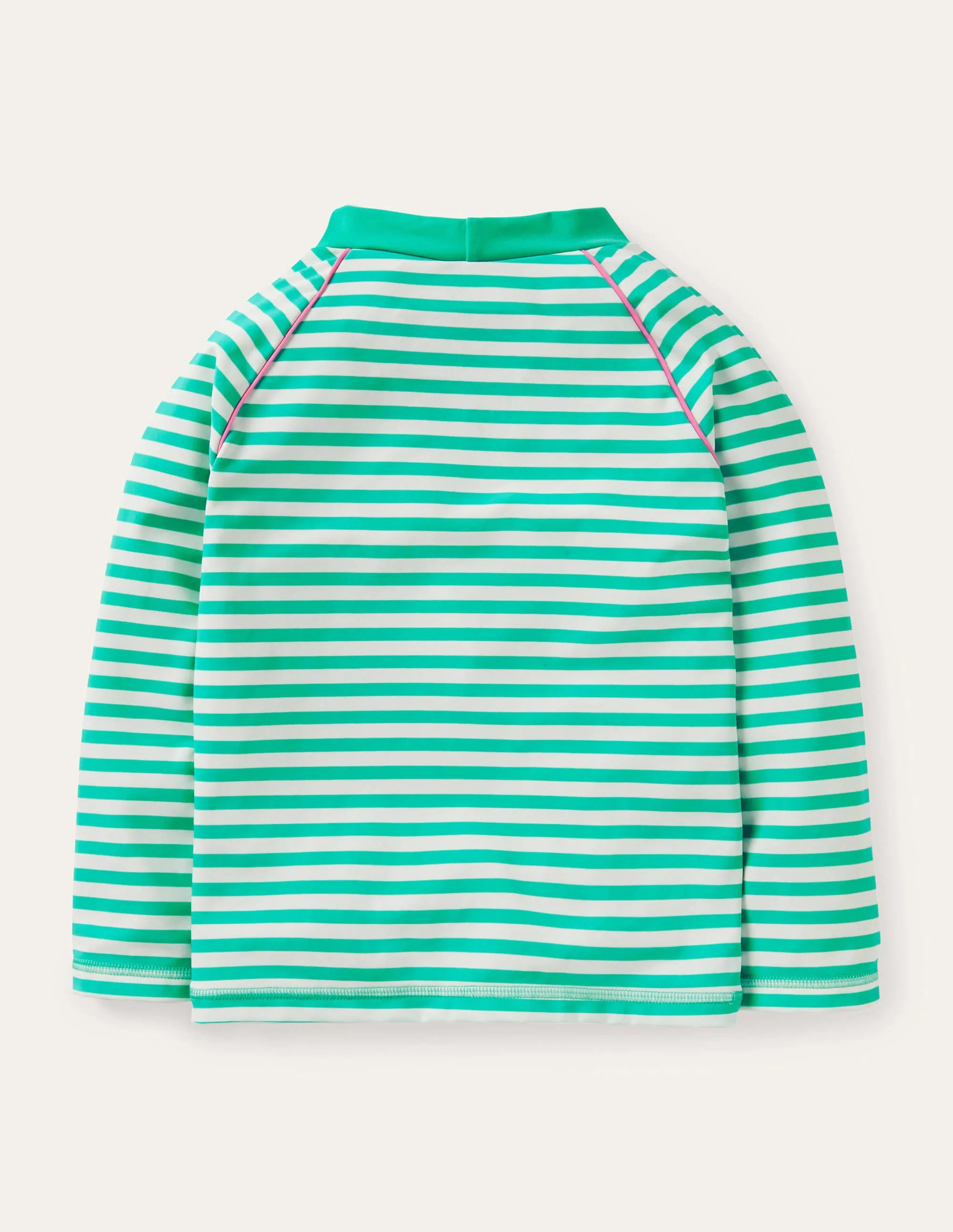 Langärmliges Badeshirt-Hellgrün/Naturweiß - Image 2