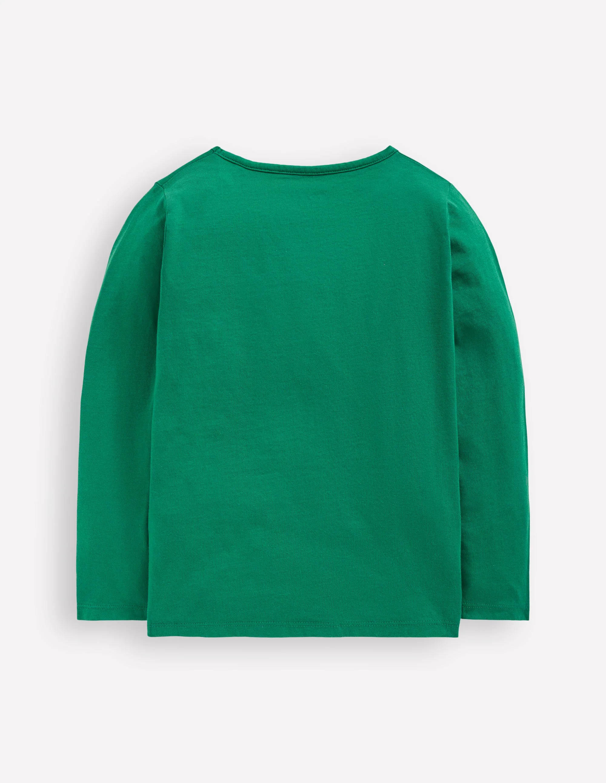 Langarmshirt aus Bouclé-Piniengrün, Rotkehlchen - Image 2