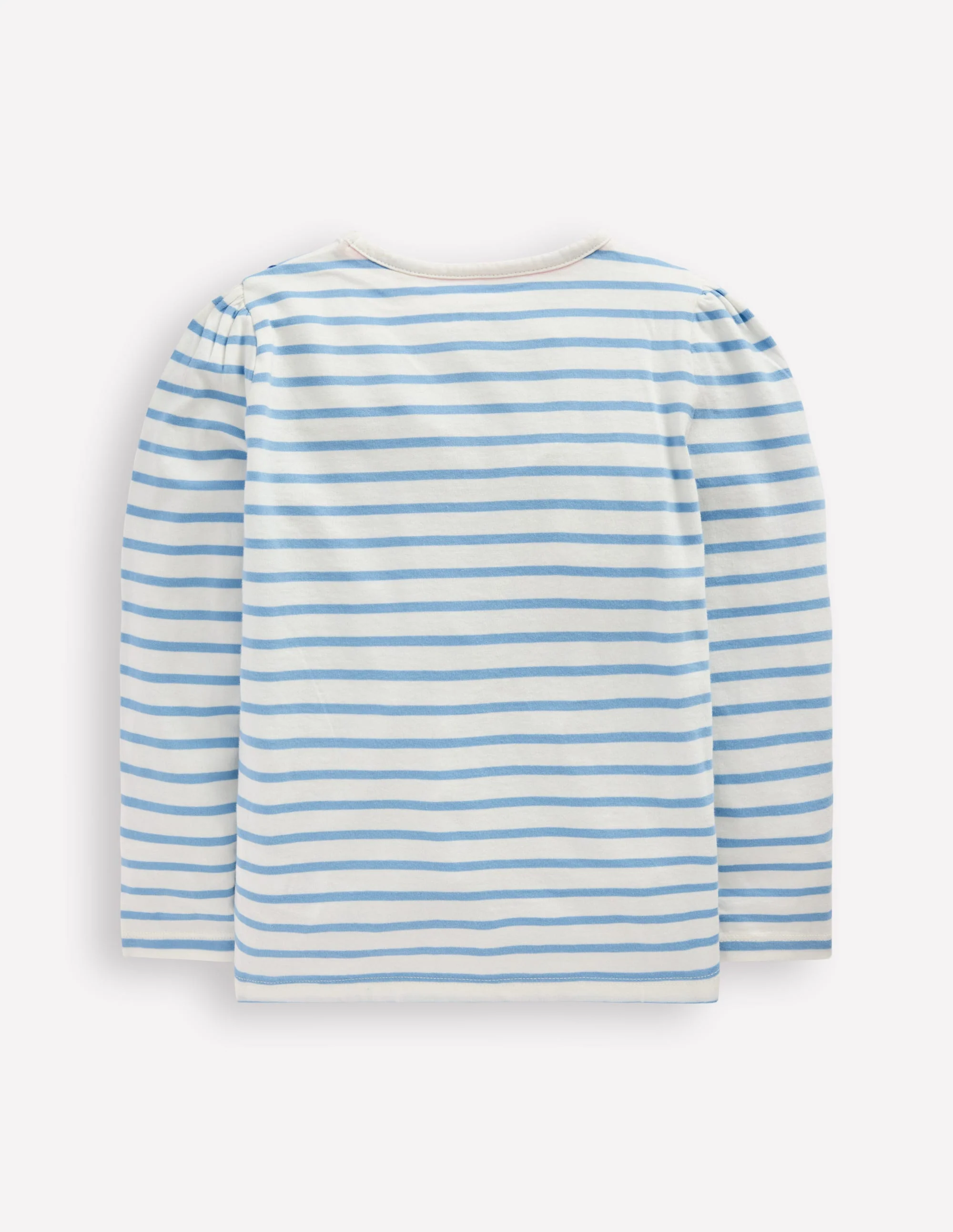 Langarmshirt mit Puffärmeln und Applikation-Sanftes Naturweiß/Gletscherblau - Image 4