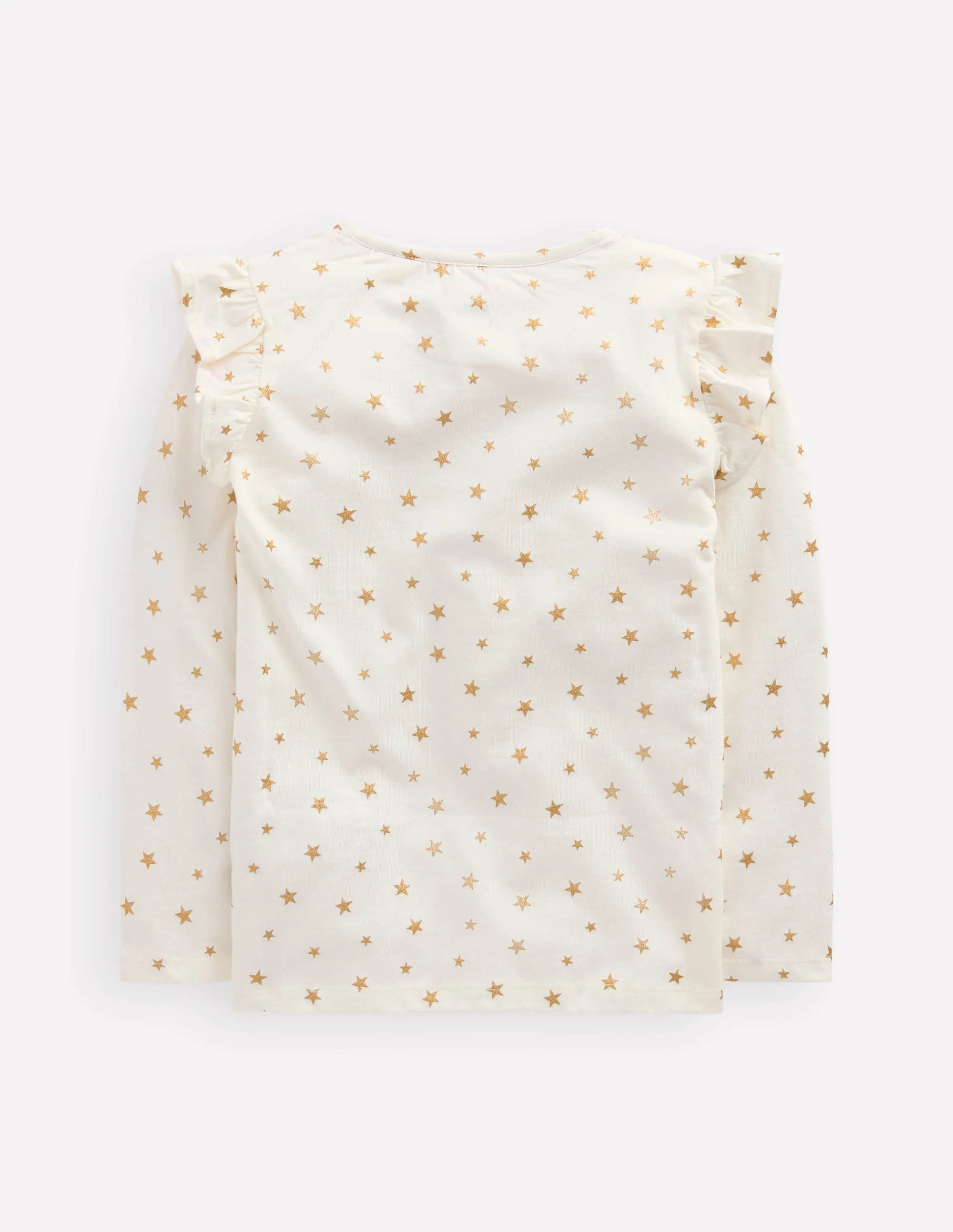 Langarmshirt mit Rüschenärmeln und Applikation-Naturweis Feen - Image 2