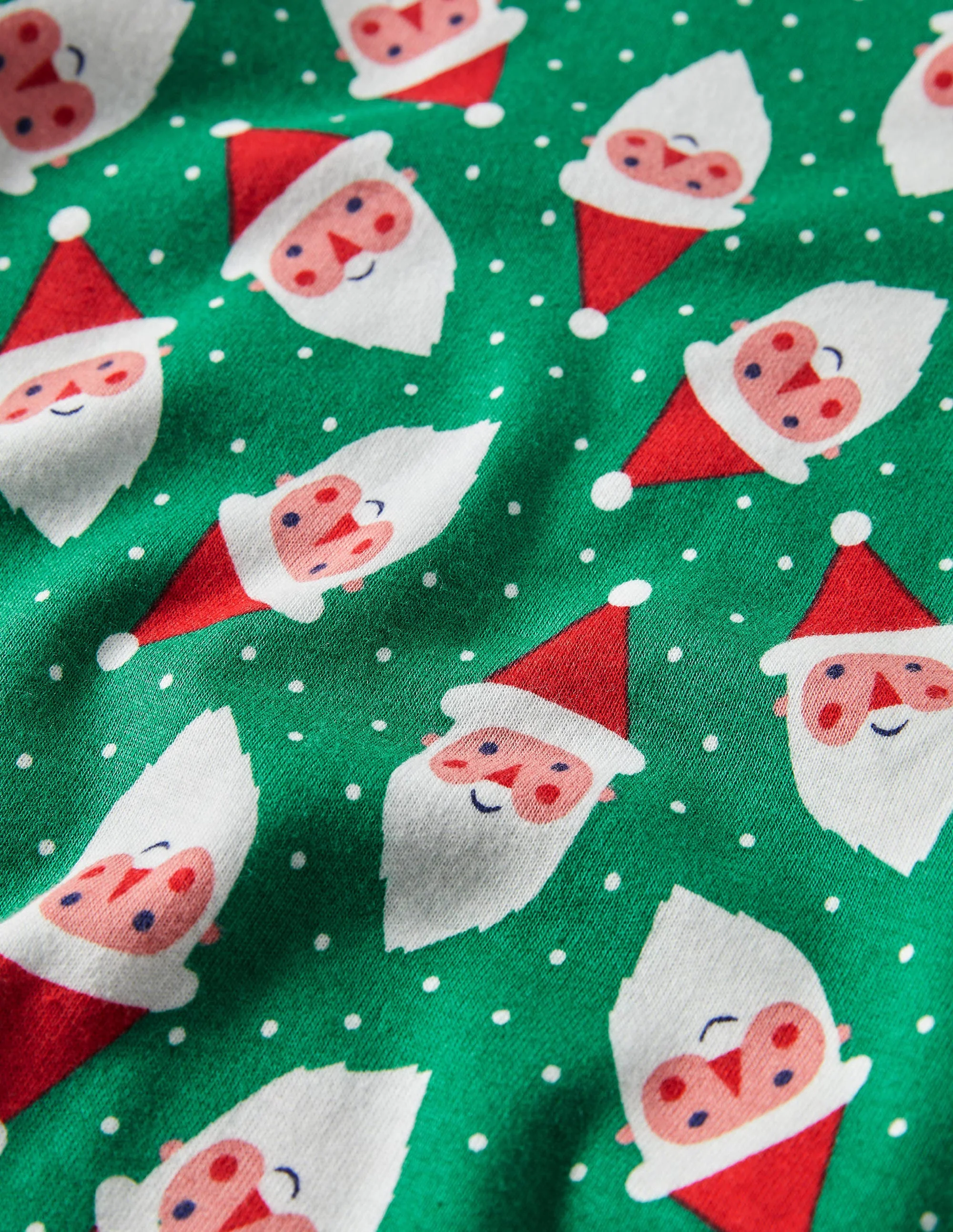 Langer Schlafanzug mit anliegender Passform-Waldgrün, Weihnachtsmänner - Image 3