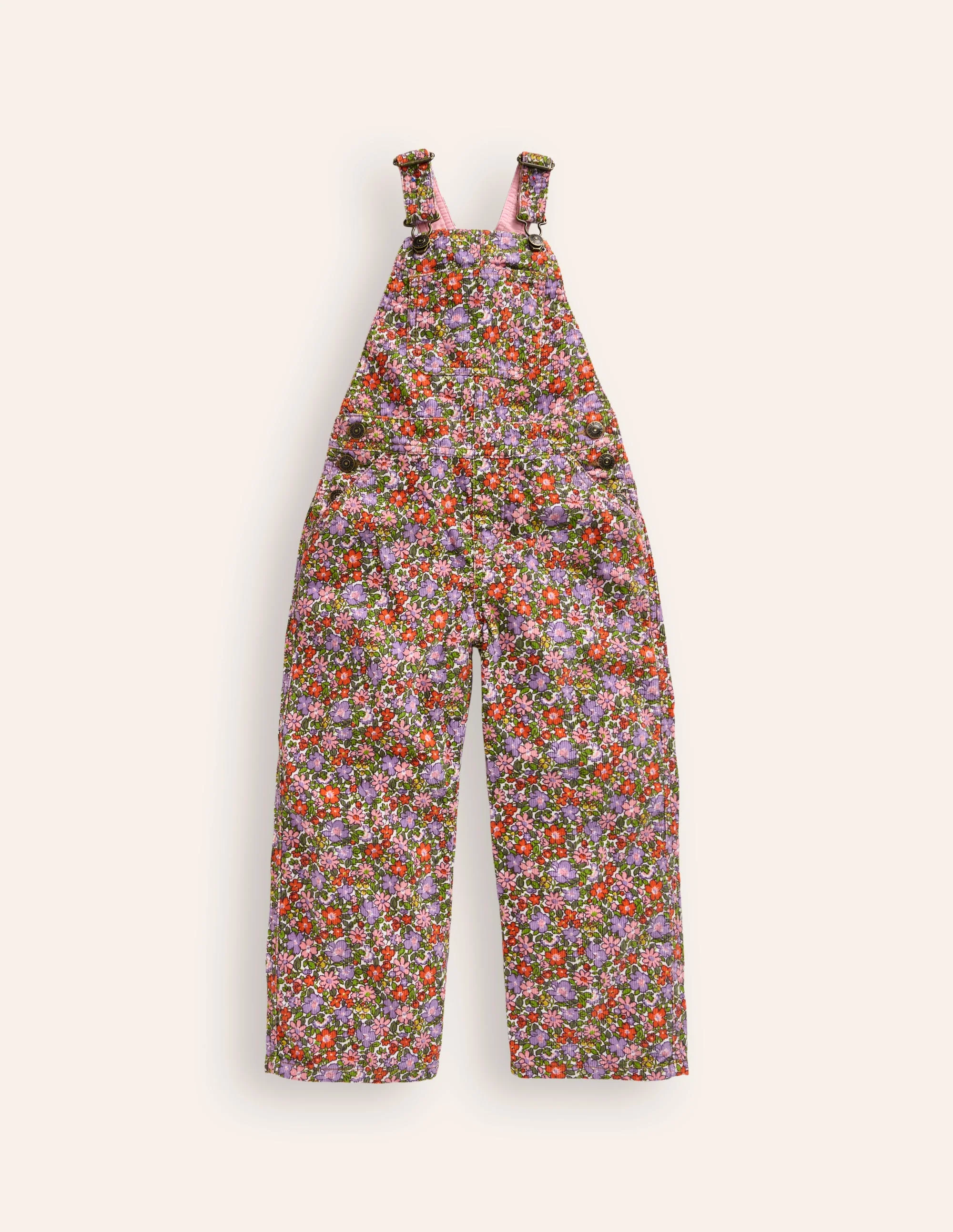 Latzhose mit geradem Bein-Aster Violett Blumenbeet