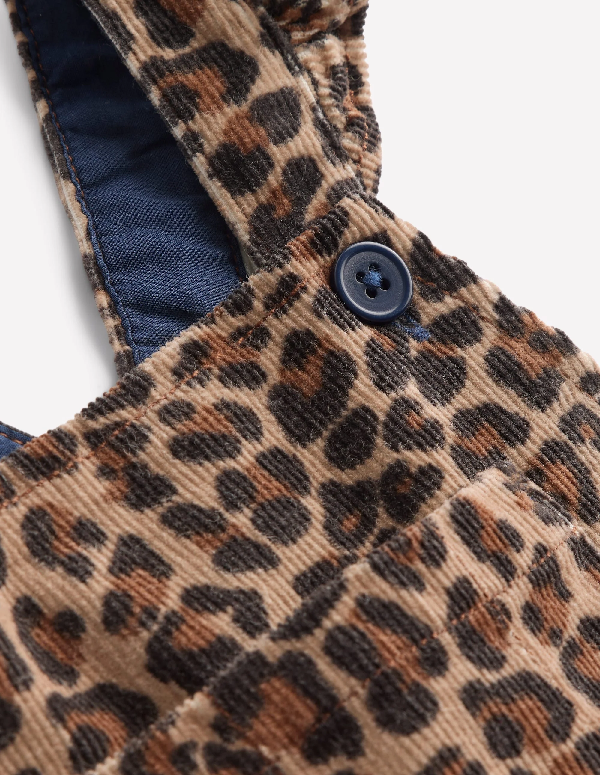 Latzhose mit Rüschen-Mohair, Leopardenmuster - Image 3