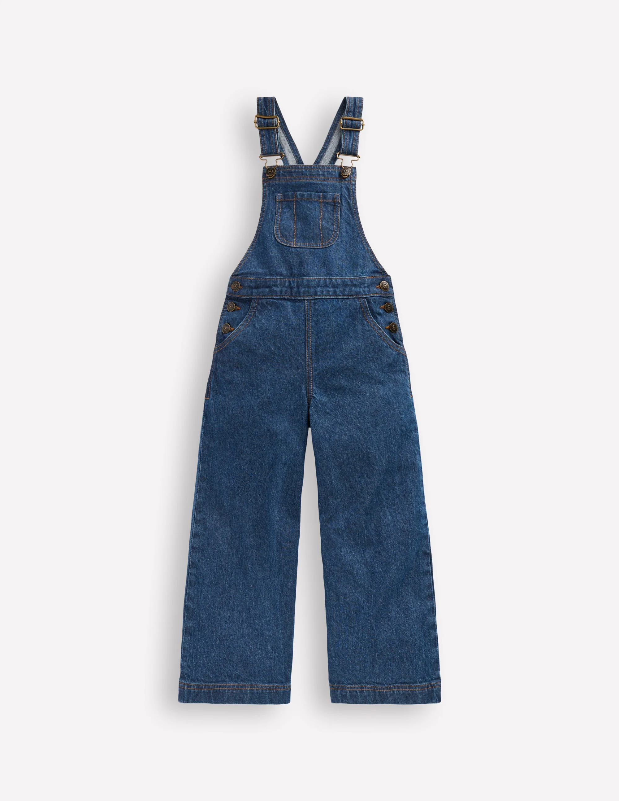 Latzhose mit weitem Bein-Heller Used Look