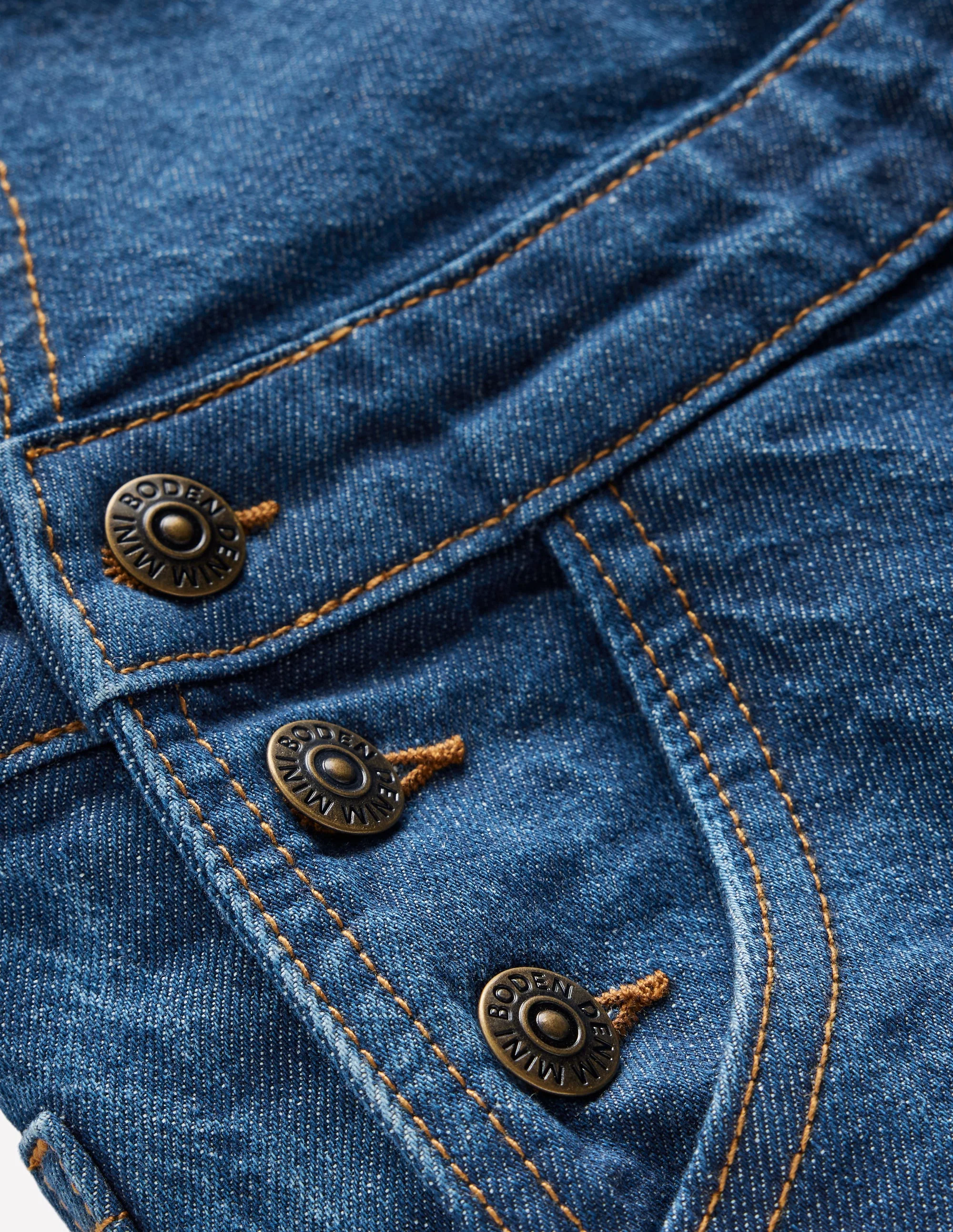Latzhose mit weitem Bein-Heller Used Look - Image 3