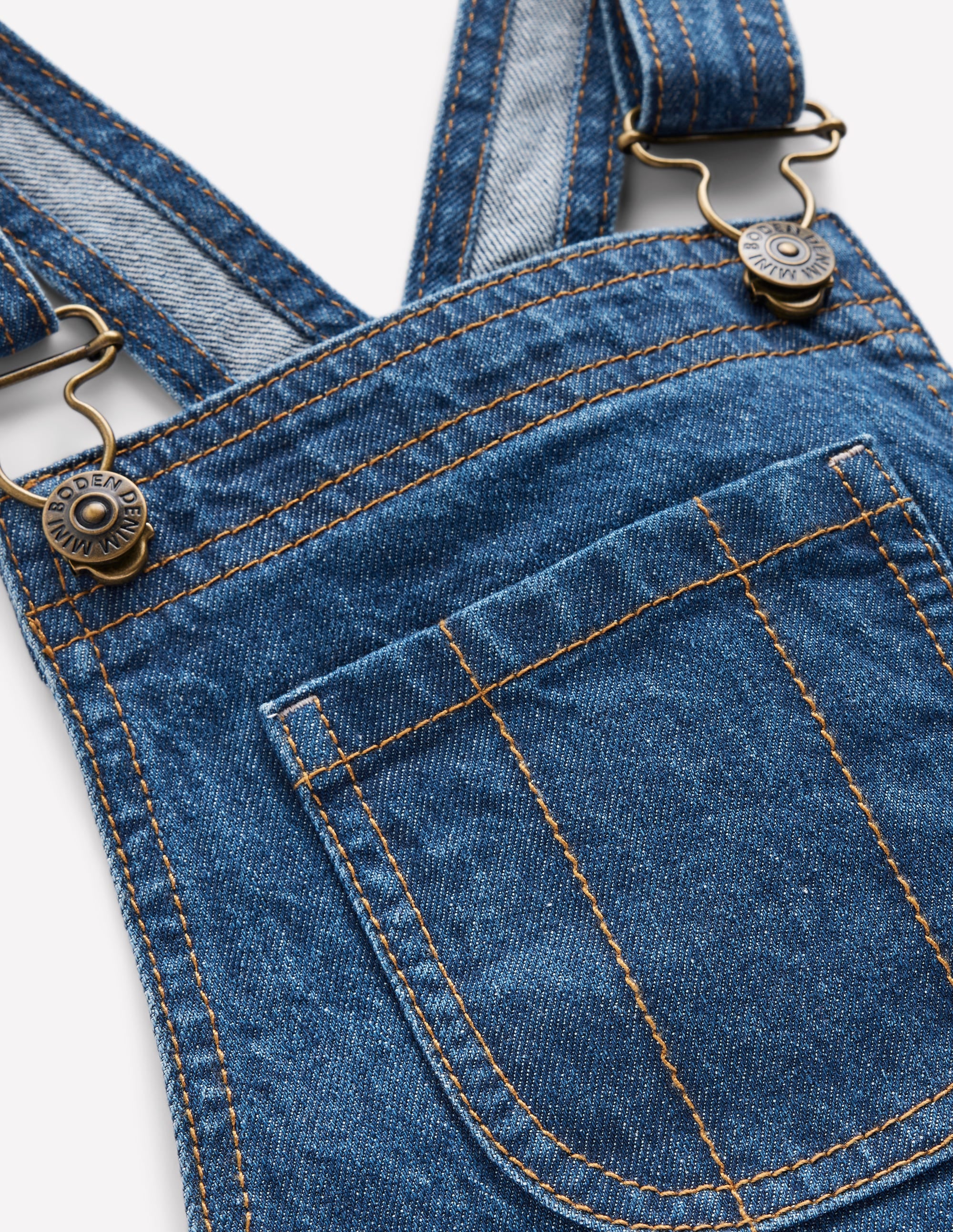 Latzhose mit weitem Bein-Heller Used Look - Image 4