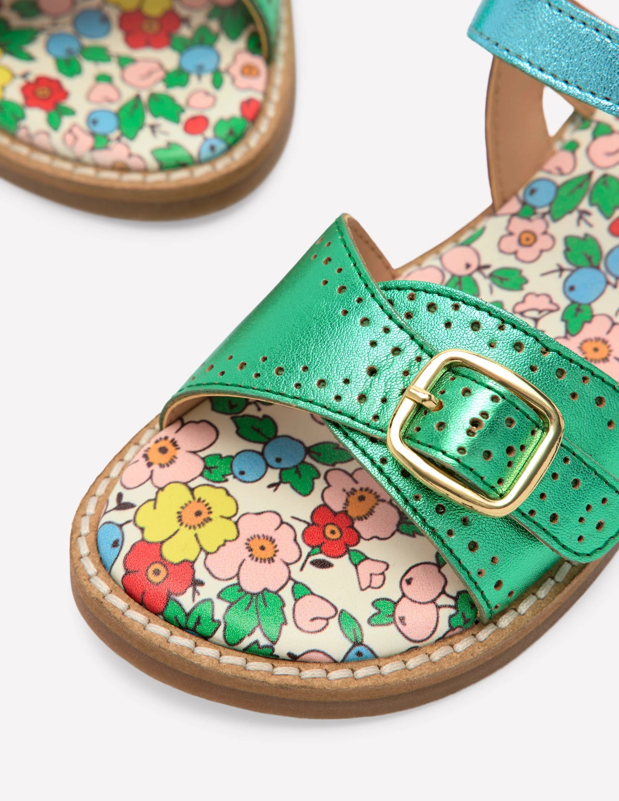 Ledersandalen mit Schnalle-Bunt - Image 3