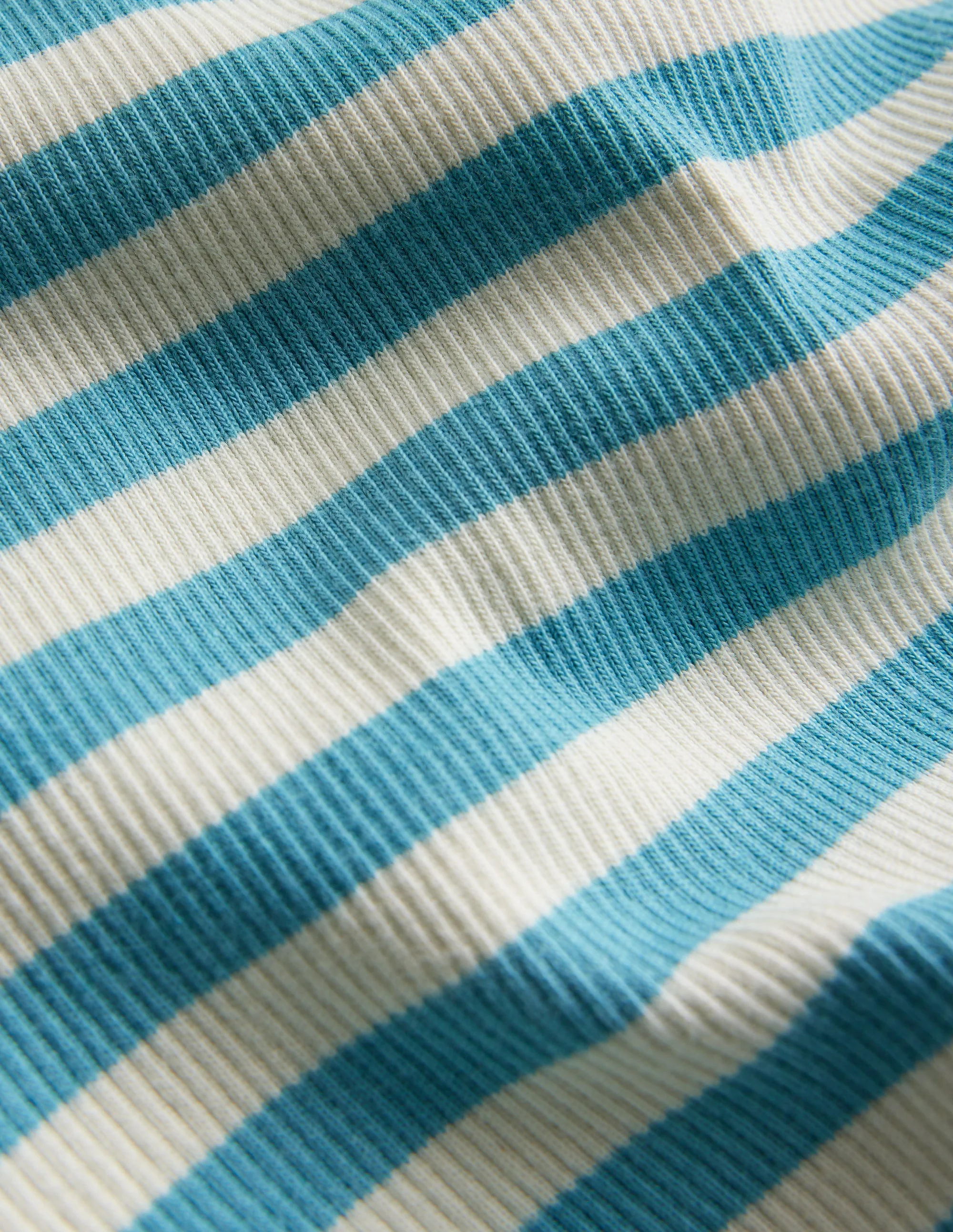 Leggings aus Rippstrick mit Spitzenbesatz-Aqua Meeresblau/Naturweiß - Image 3