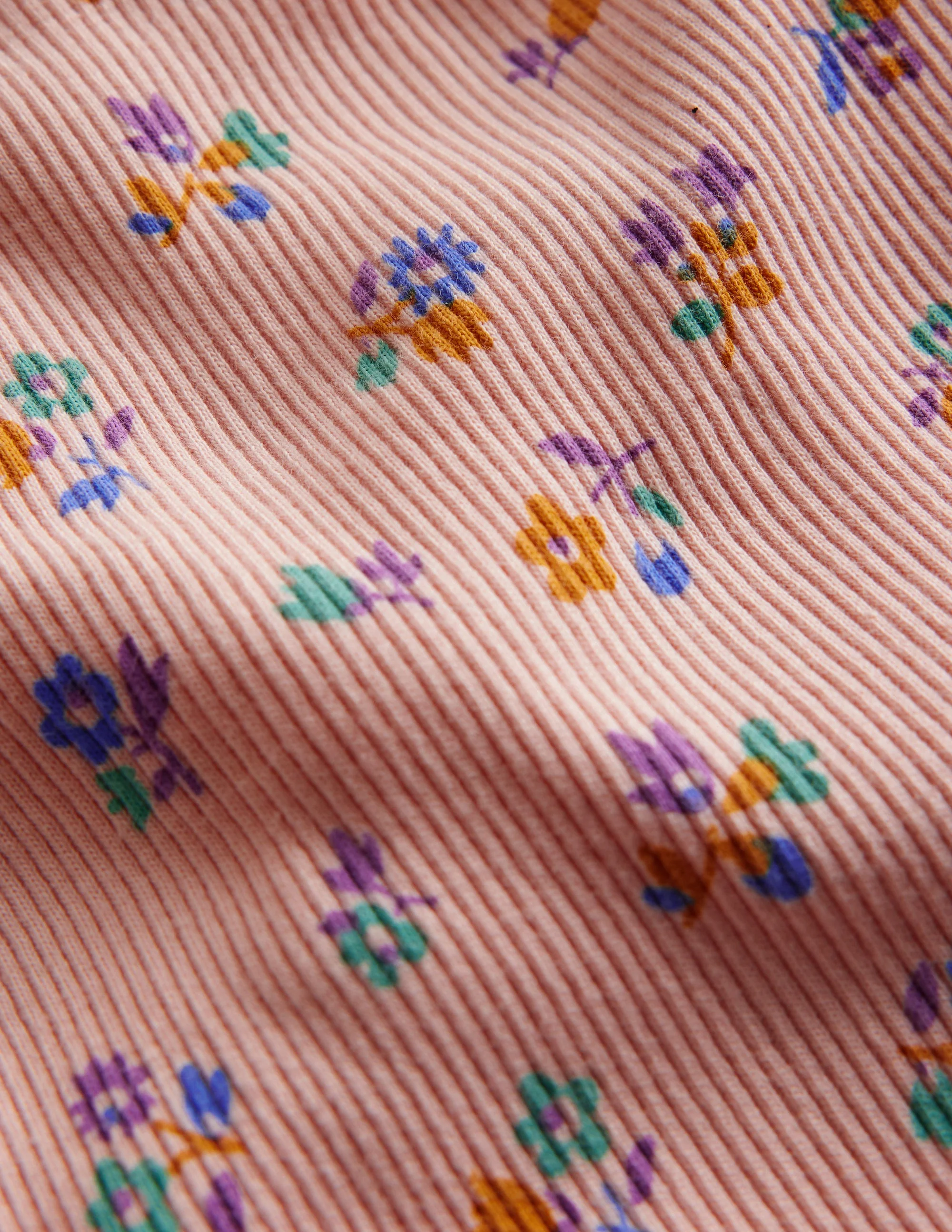 Leggings aus Rippstrick mit Spitzenbesatz-Provence Altrosa Floral - Image 3