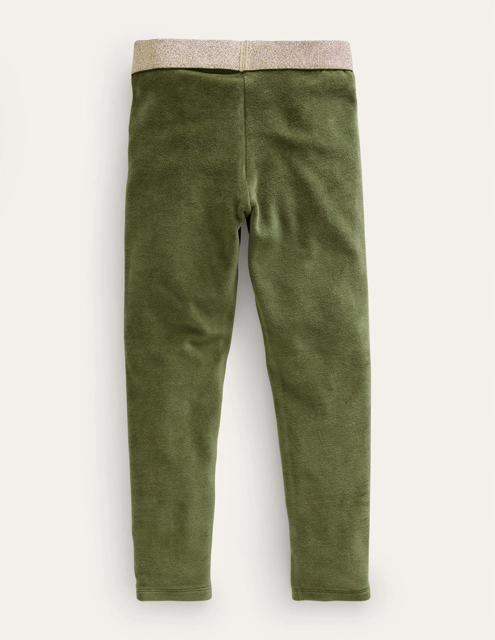 Leggings aus Samt-Khakigrün - Image 2