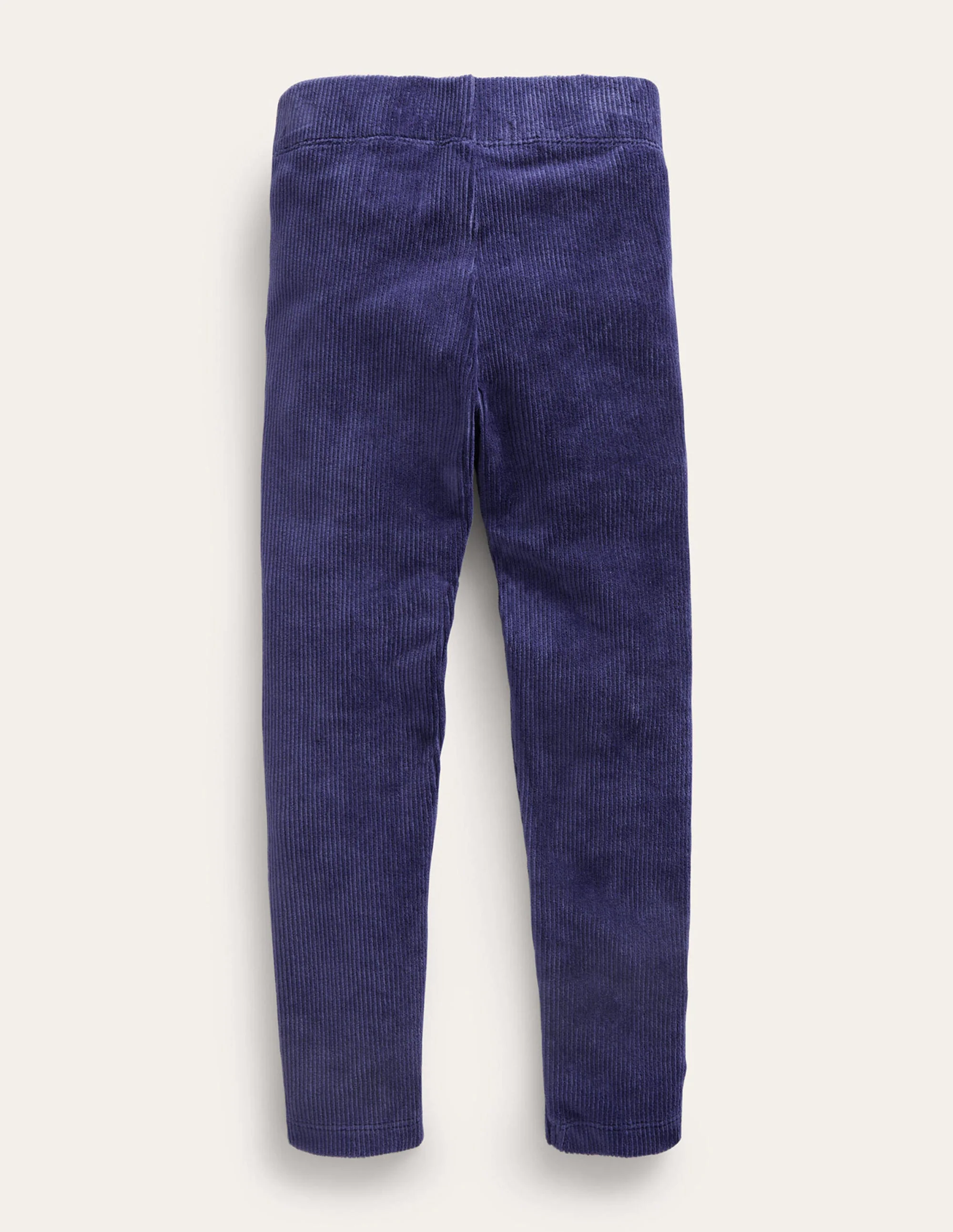 Leggings aus Velours-Rippstrick-Marineblau - Image 2