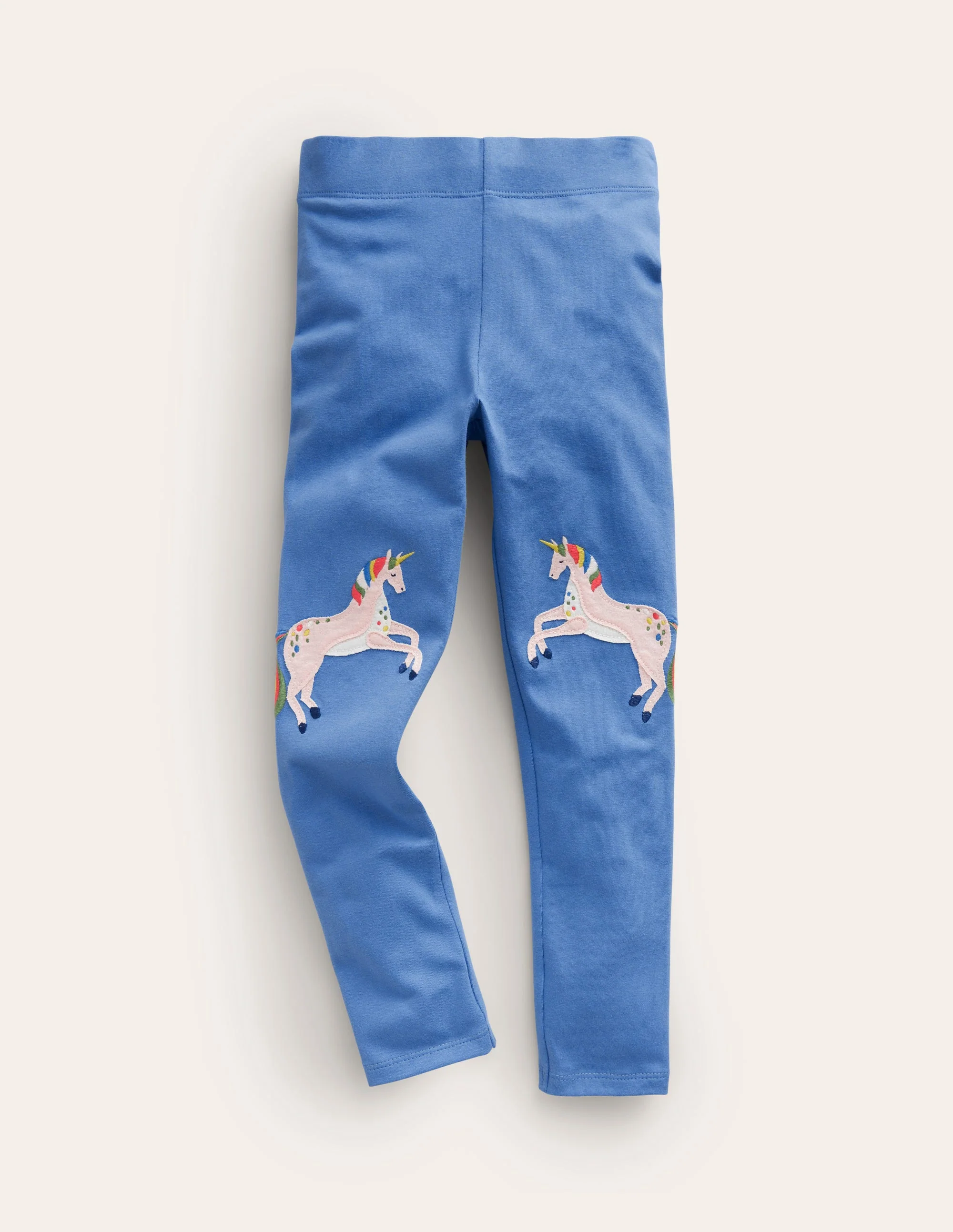 Leggings mit Applikationen-Delfter Blau Einhorn