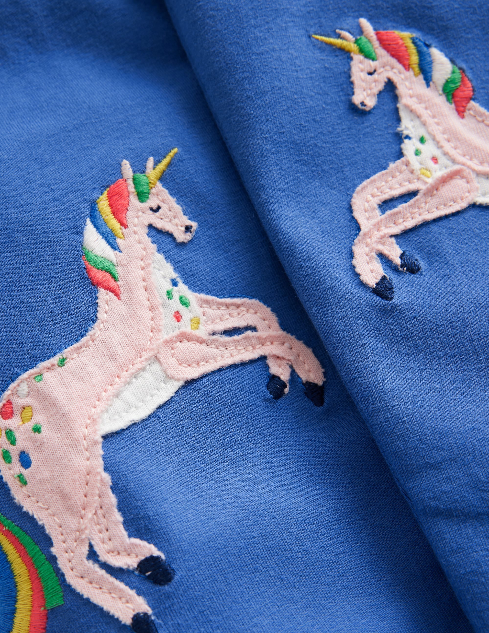 Leggings mit Applikationen-Delfter Blau Einhorn - Image 3