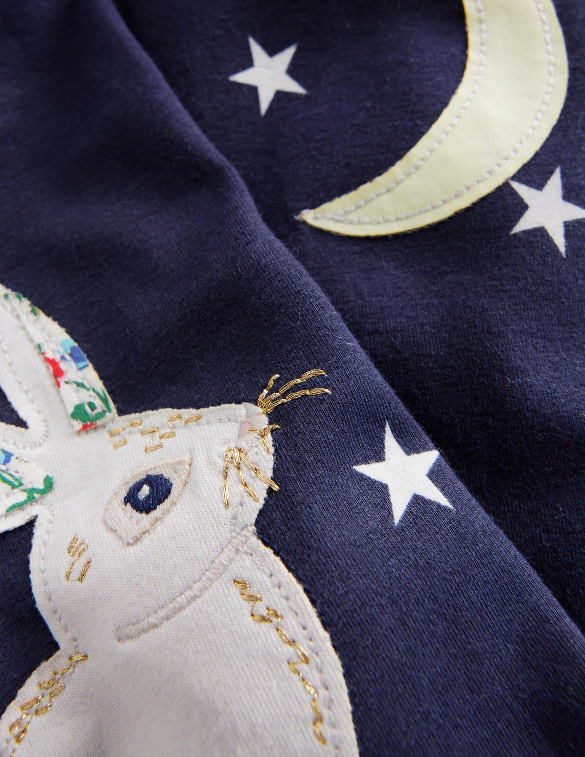 Leggings mit Applikationen-Französisches Marineblau Sterne Hase - Image 3