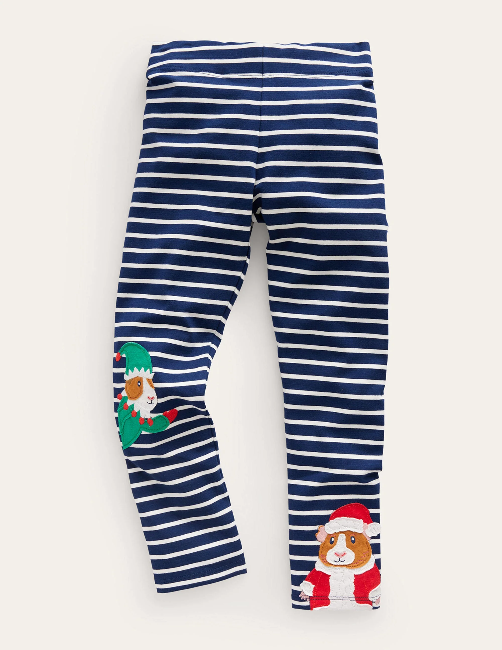 Leggings mit Applikationen-Schuluniform-Marineblau/Naturweiß Festlich