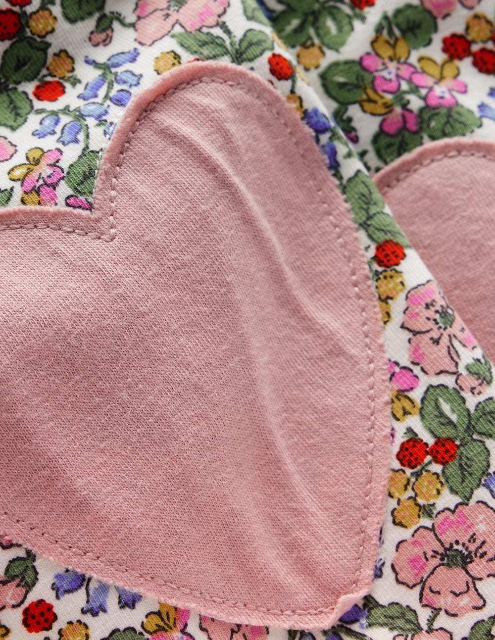 Leggings mit Applikationen-Weiches Naturweiß Beere Blumenmuster - Image 3