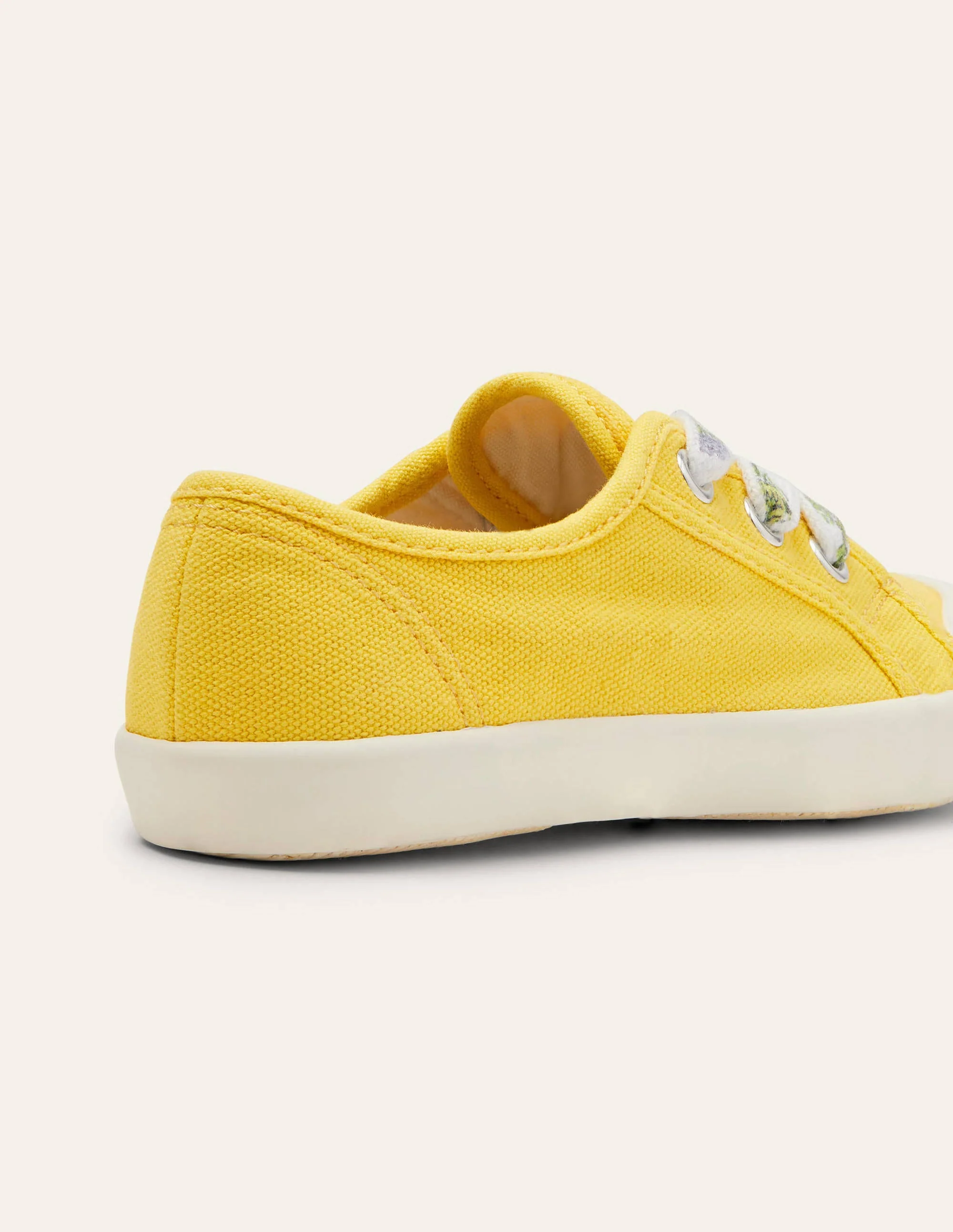 Leinenschuhe mit Blumenschnürsenkeln-Maisgelb - Image 3