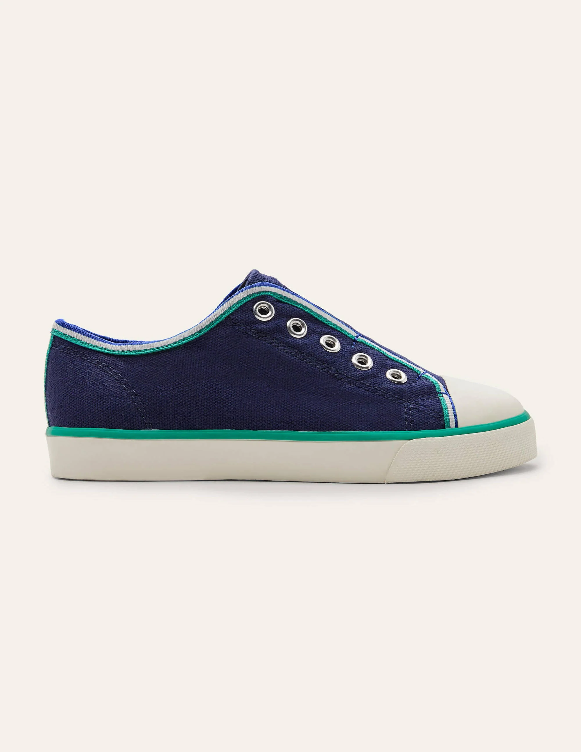 Leinenschuhe ohne Schnürsenkel zum Hineinschlüpfen-Schuluniform-Navy - Image 2