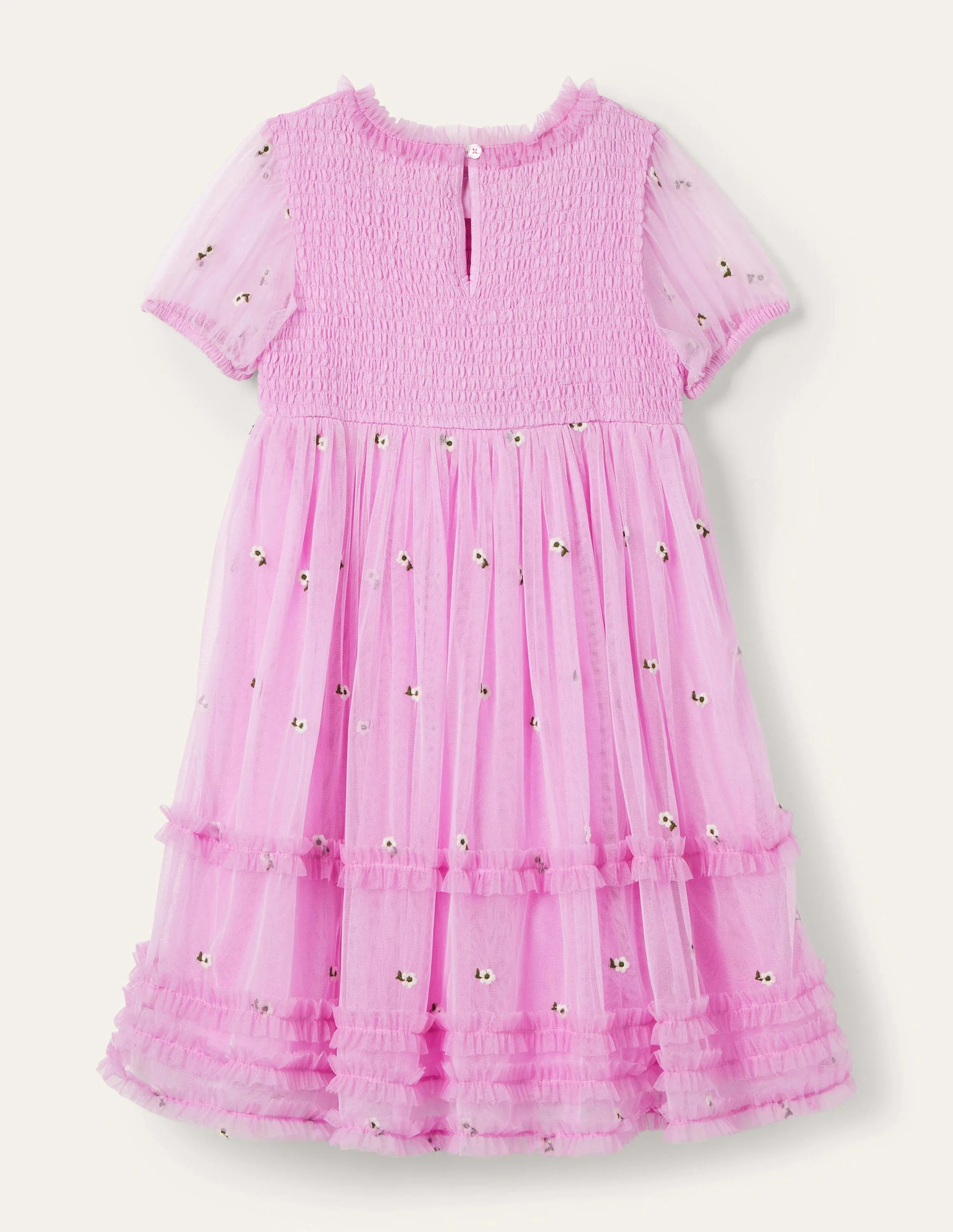 Lilac Floral Tiered Tulle Dress-Orchideenviolett, Blumen - Image 2