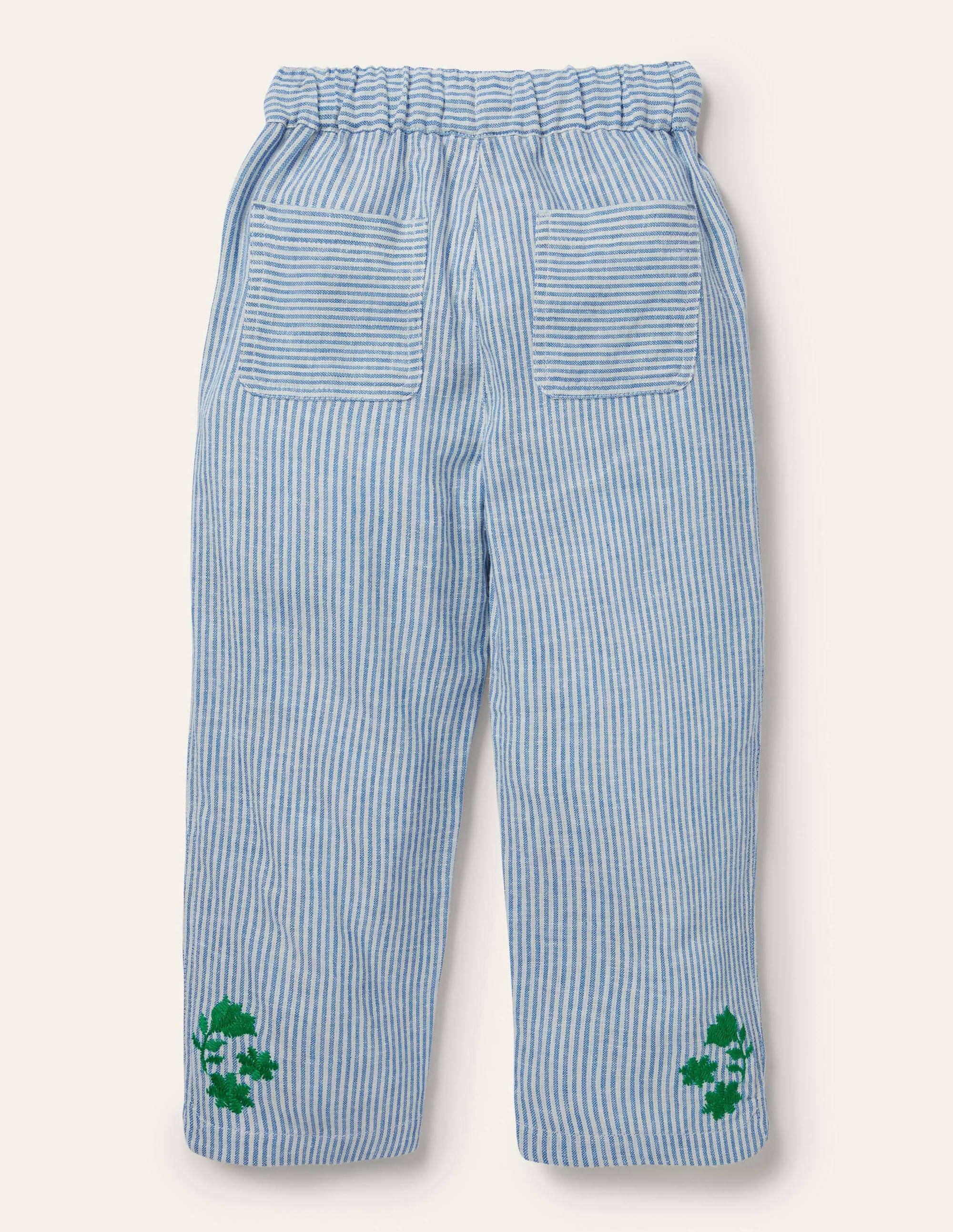 Lockere Webhose-Naturweiß/Küstenblau, Feine Streifen - Image 2