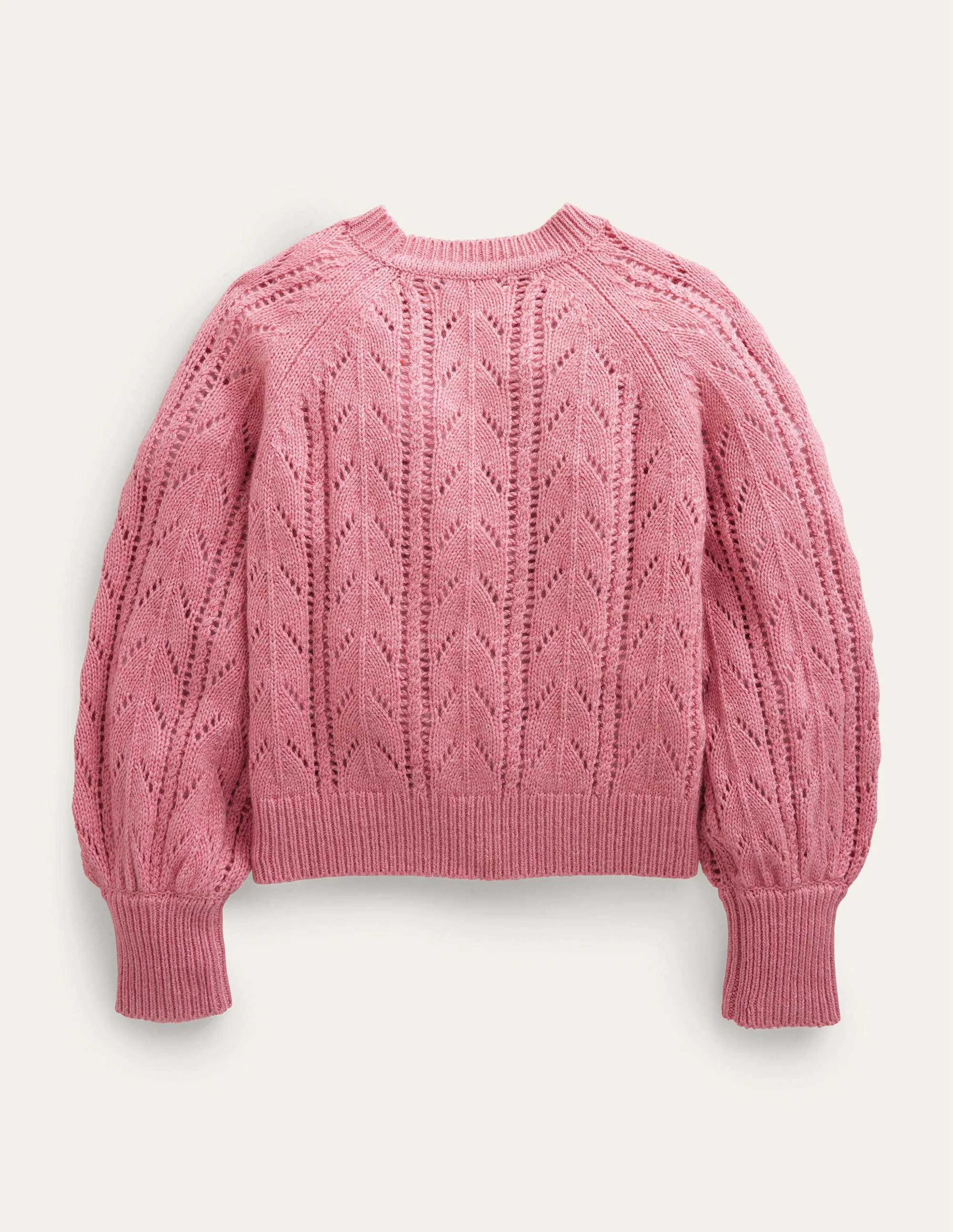 Lockerer strukturierter Pullover-Mandelblütenrosa - Image 2