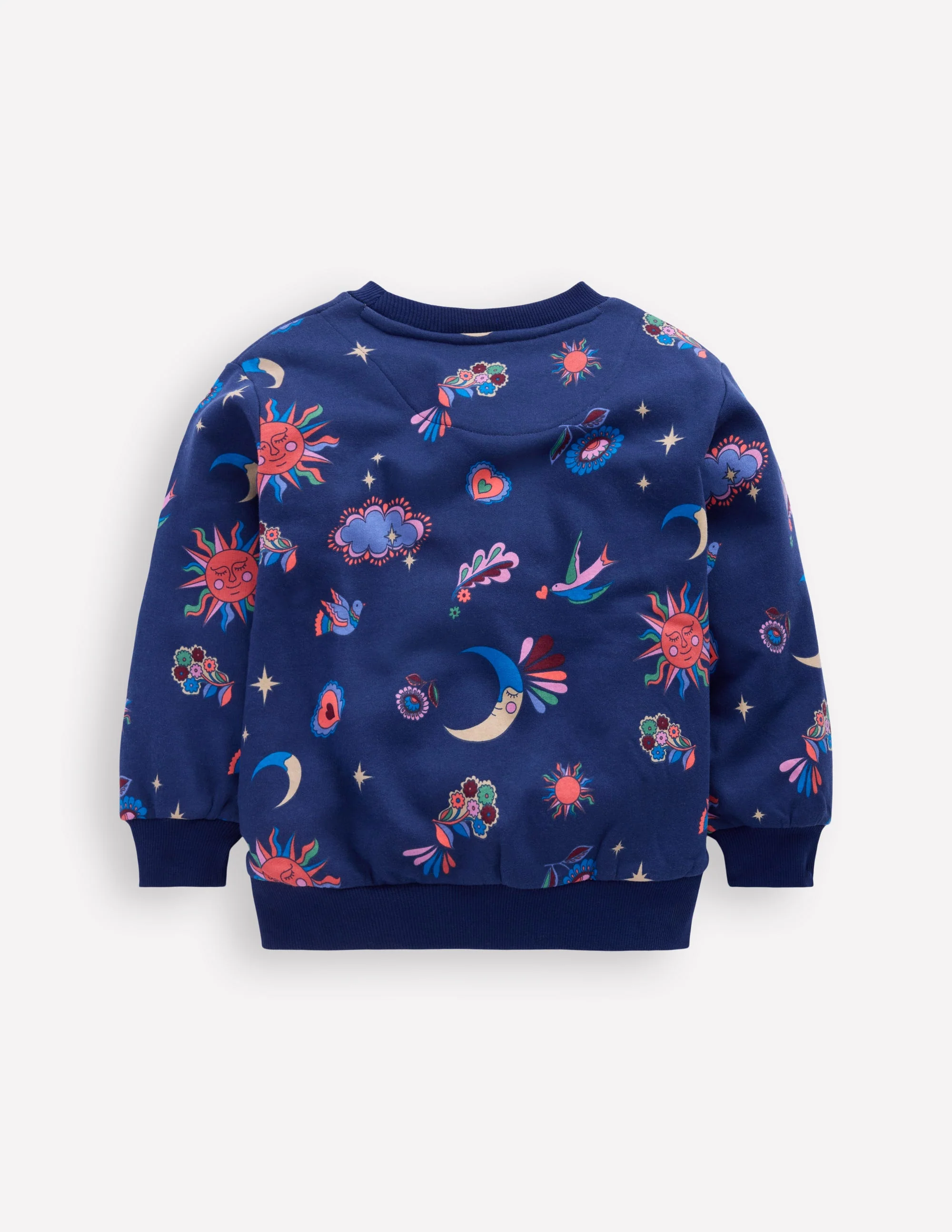 Lockeres, bedrucktes Sweatshirt-Schuluniform-Marineblau Himmlisch - Image 2