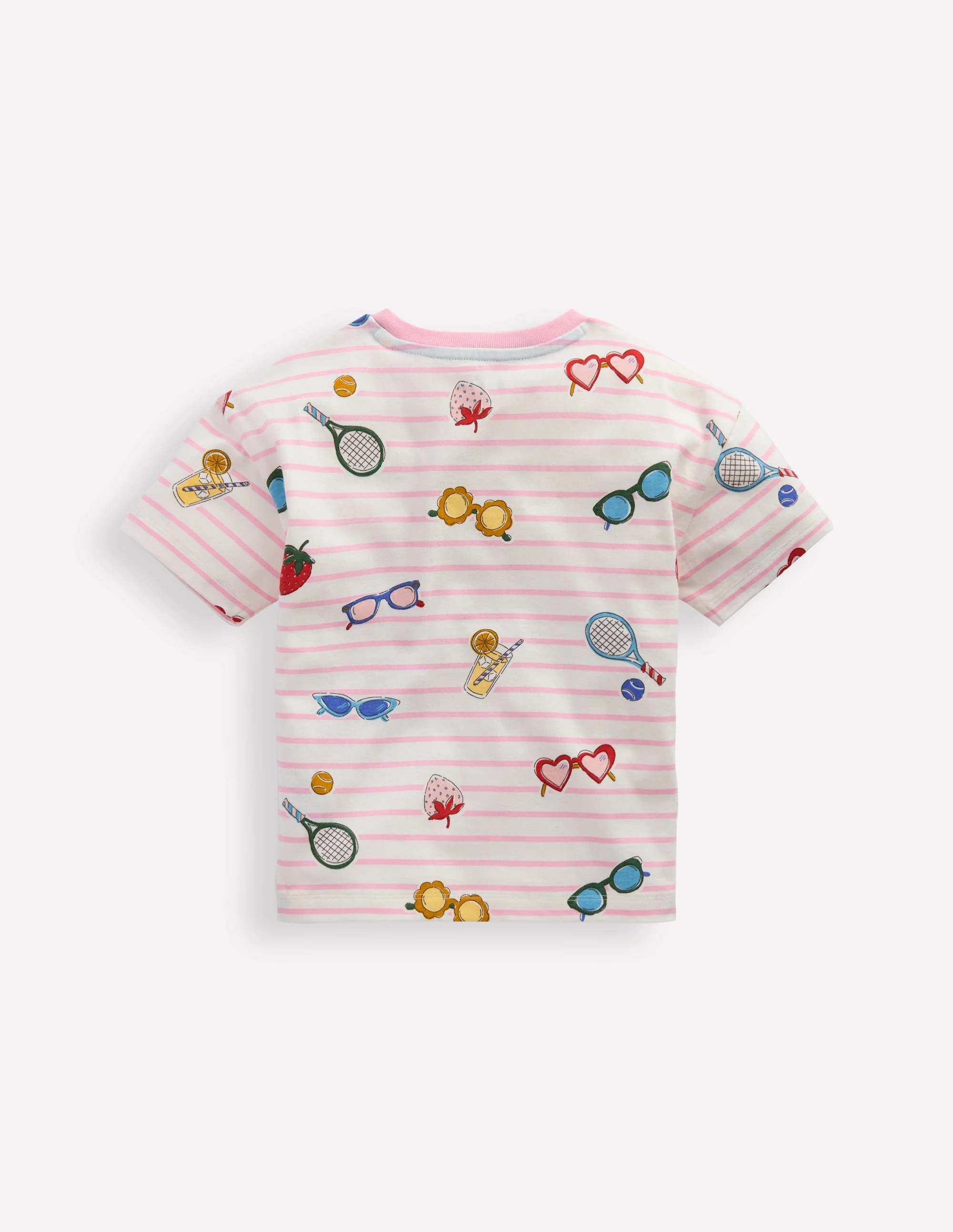 Lockeres Breton-T-Shirt-Frühlingsblütenrosa Urlaub - Image 2