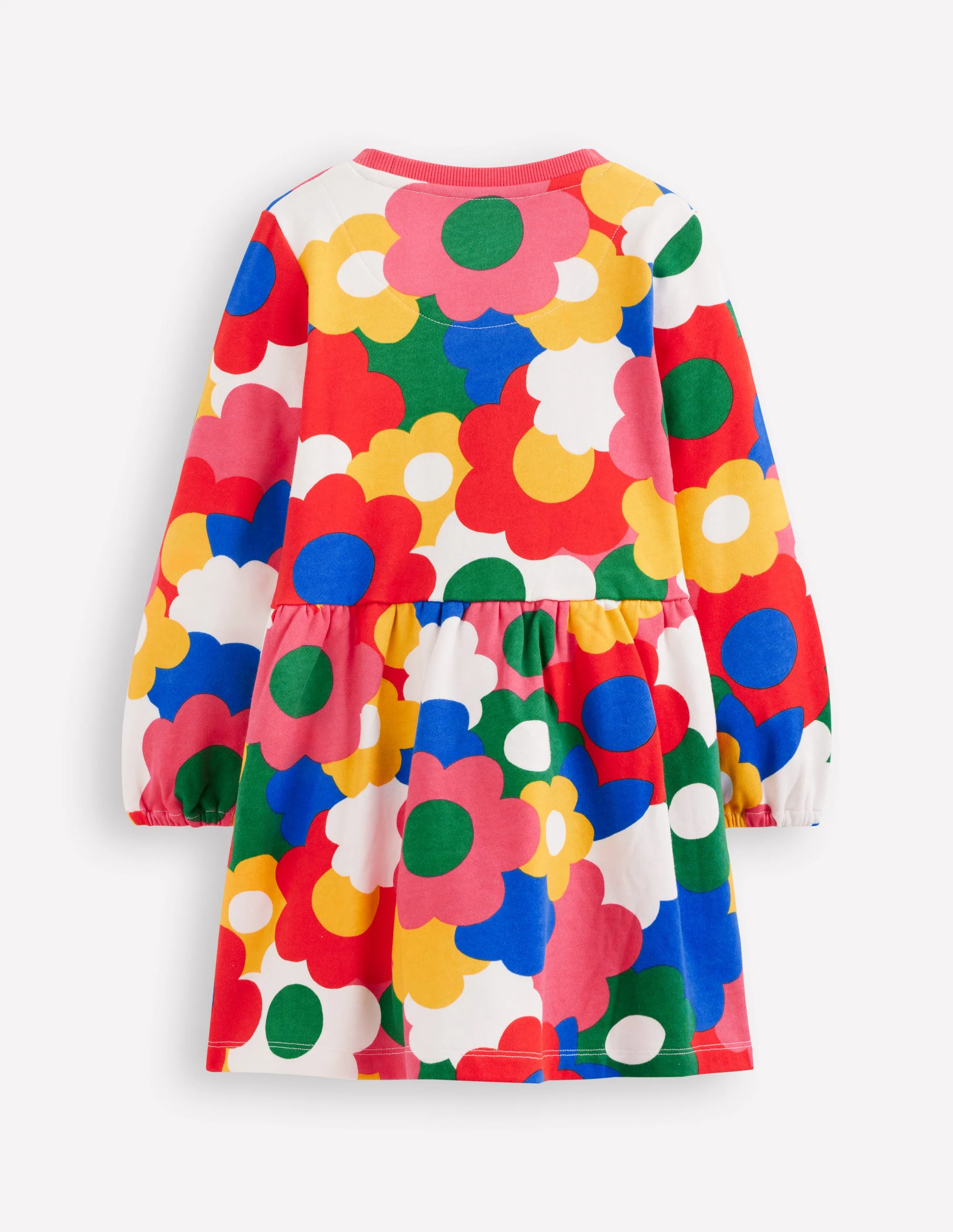 Lockeres Sweatshirt-Kleid-Bunt Regenbogen Blume - Image 2