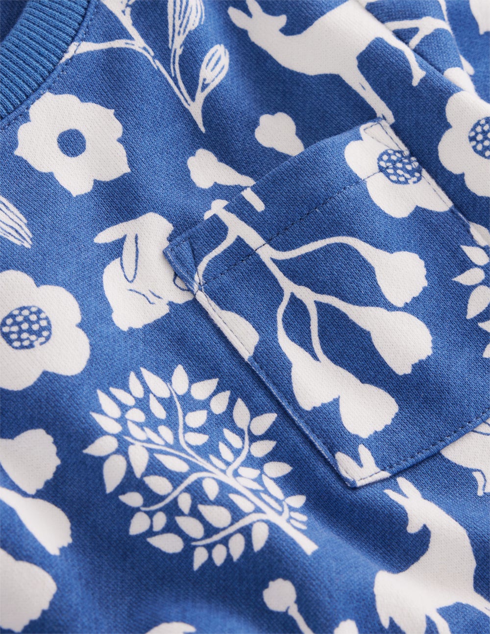 Lockeres Sweatshirt-Kleid-Wald Blumenmuster - Image 3