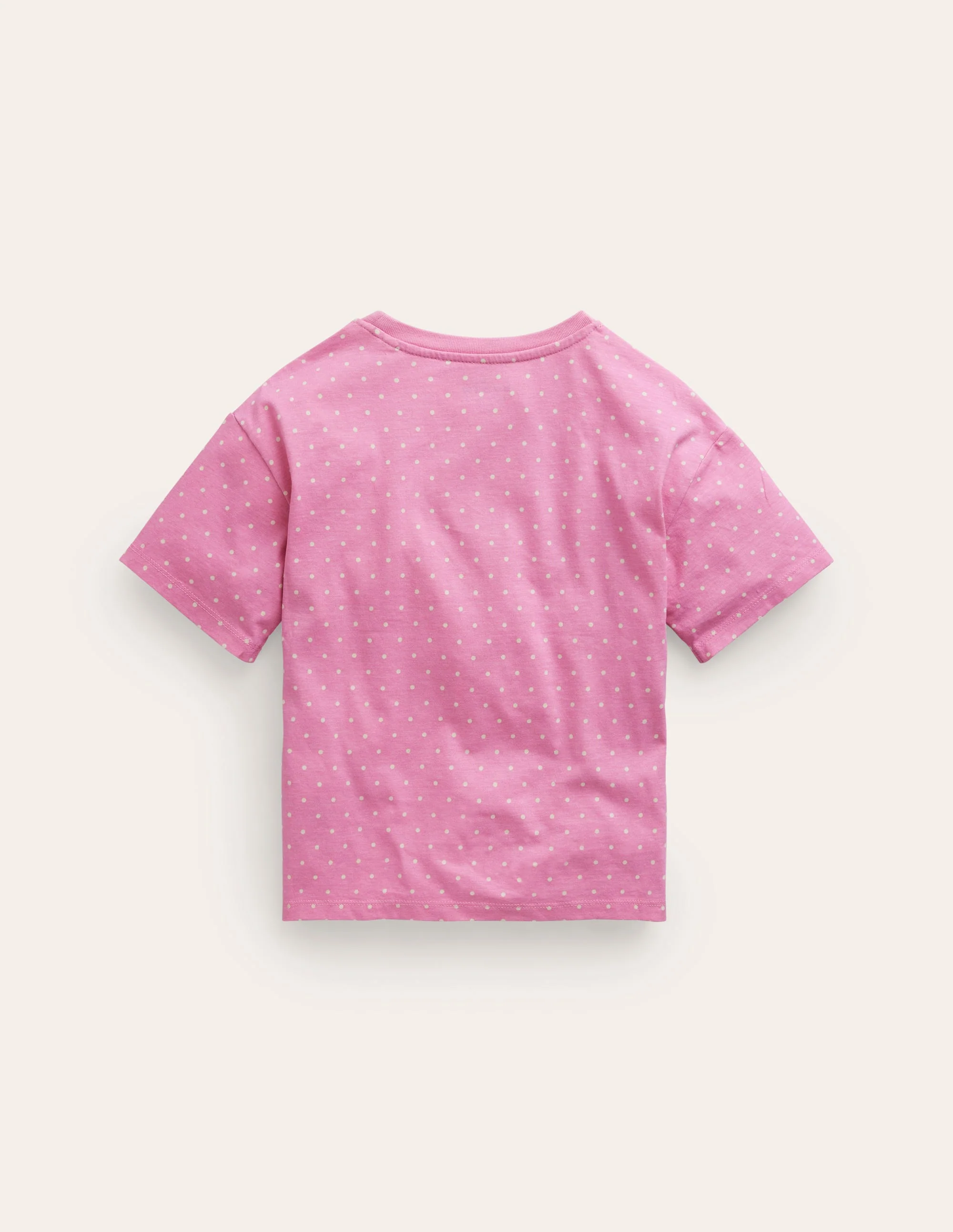 Lockeres T-Shirt aus Bouclé-Kosmos-Rosa Erdbeere - Image 2