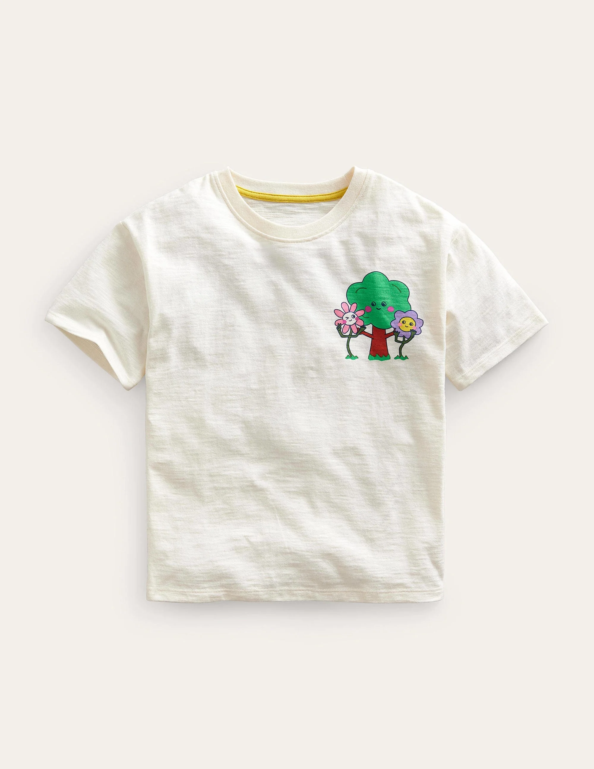 Lockeres T-Shirt mit Druck-Vanilleschote