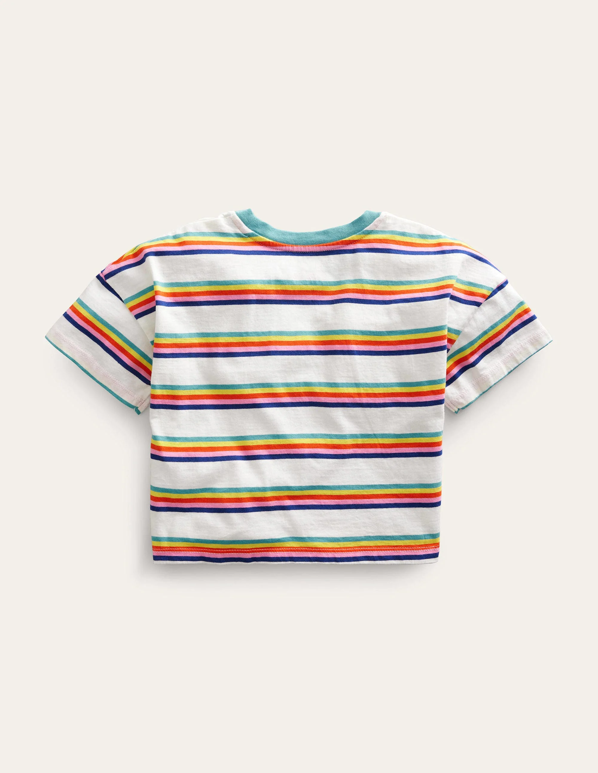 Lockeres T-Shirt-Regenbogenfarben, Gestreift - Image 2