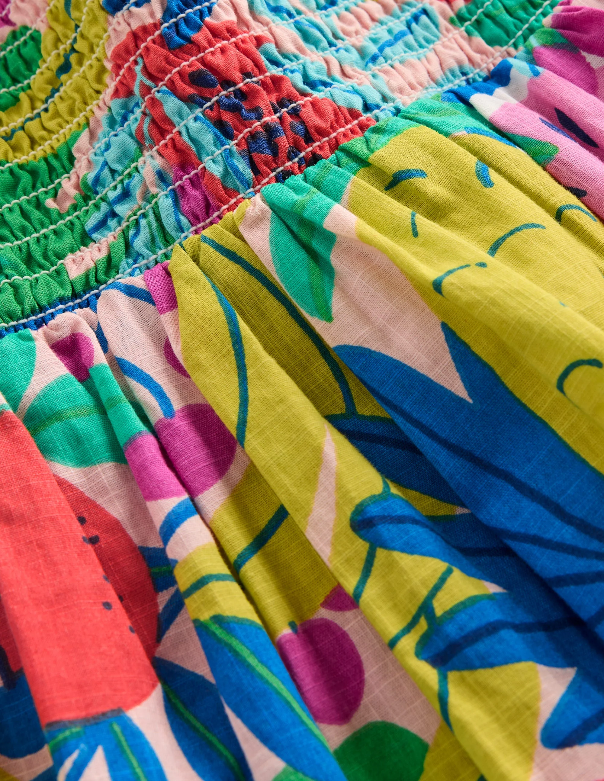 Luella Maxi-Sommerkleid mit Rüschen-Bunt, Tropische Früchte - Image 3