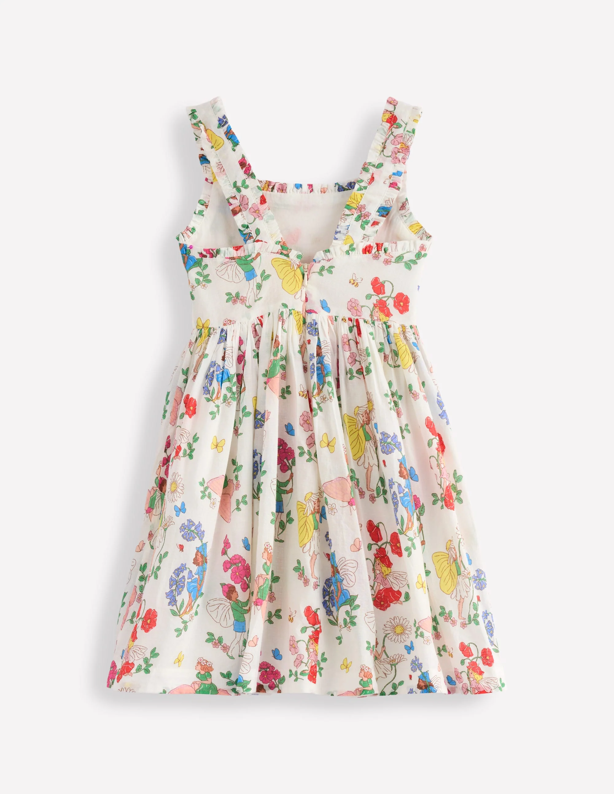 Luna Gewebtes Kleid mit Rüschenträgern-Bunt Blumenfee - Image 6