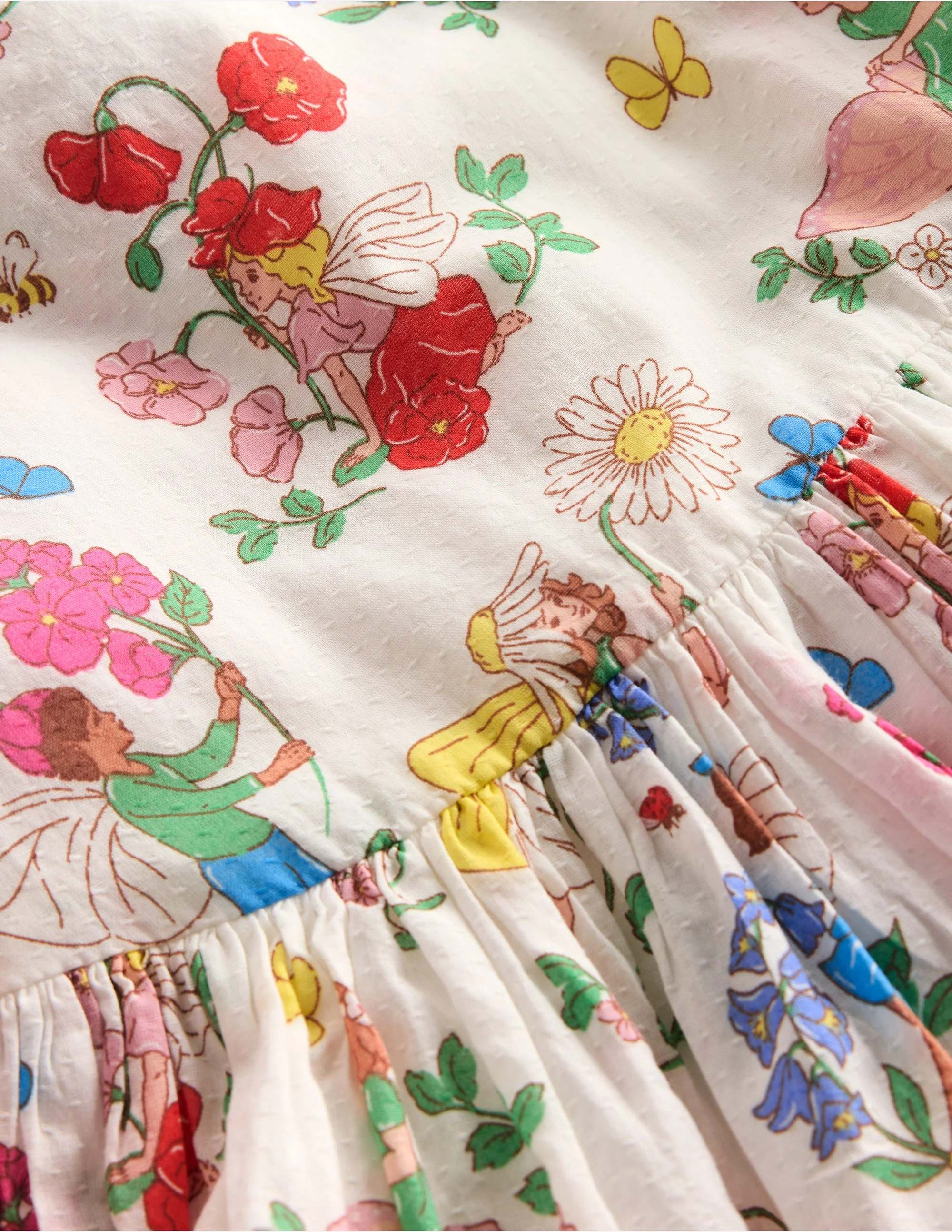 Luna Gewebtes Kleid mit Rüschenträgern-Bunt Blumenfee - Image 7