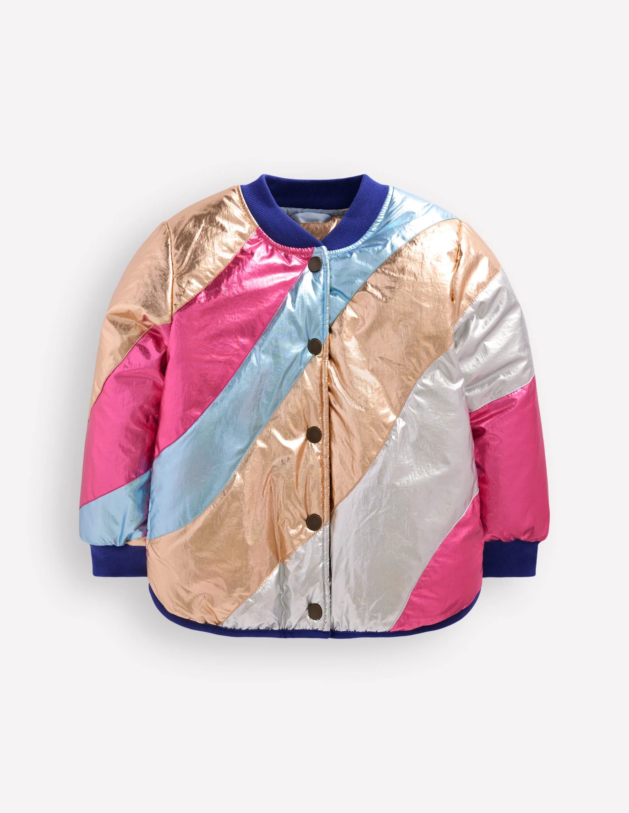 Lustige Bomberjacke-Metallic-Wellen