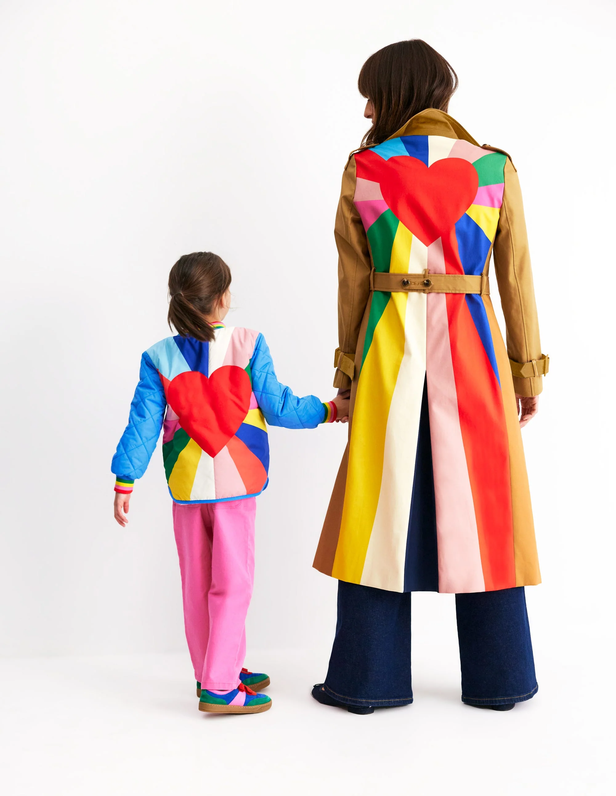 Lustige Bomberjacke mit Teddyfell-Futter-Pfauenfederblau Herzenexplosion - Image 8