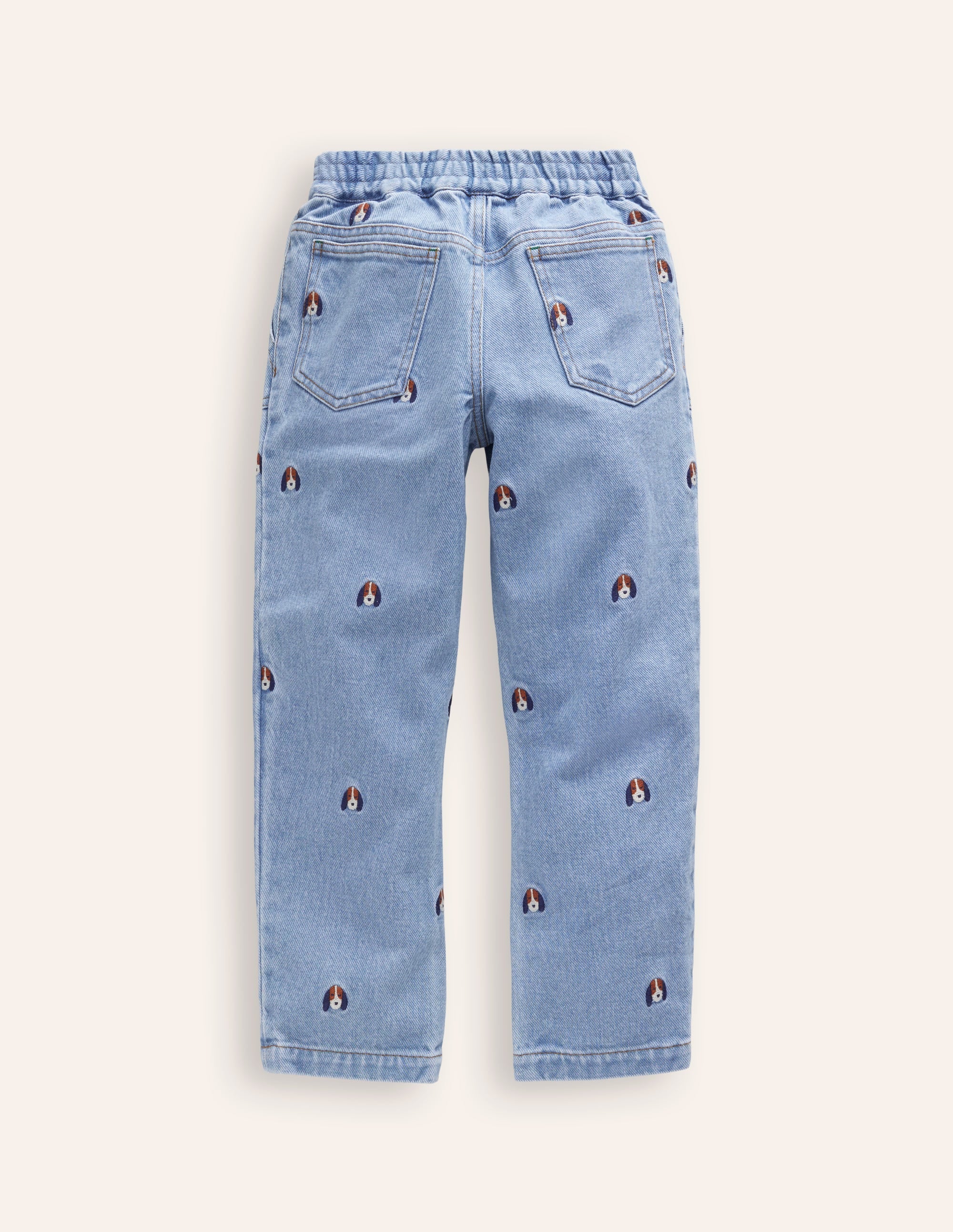 Lustige Jeans zum Hineinschlüpfen-Denim Welpen Bestickt - Image 3
