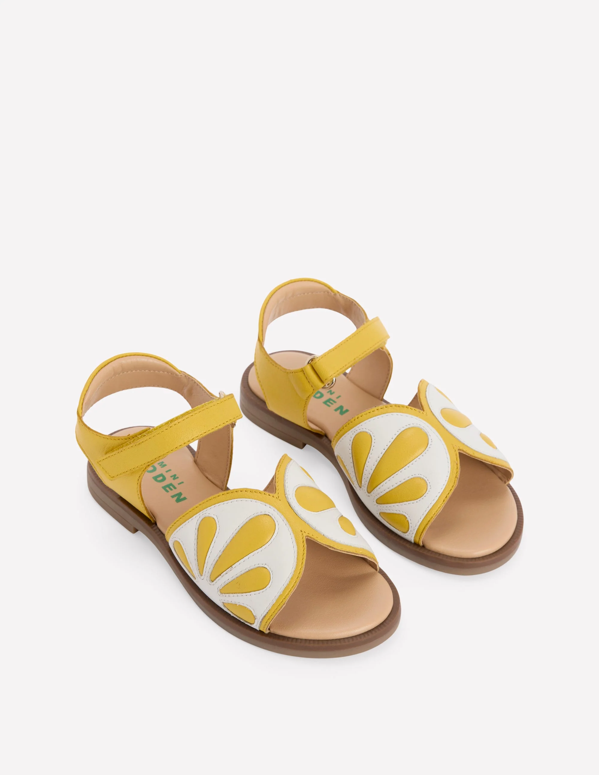 Lustige Ledersandalen-Limone
