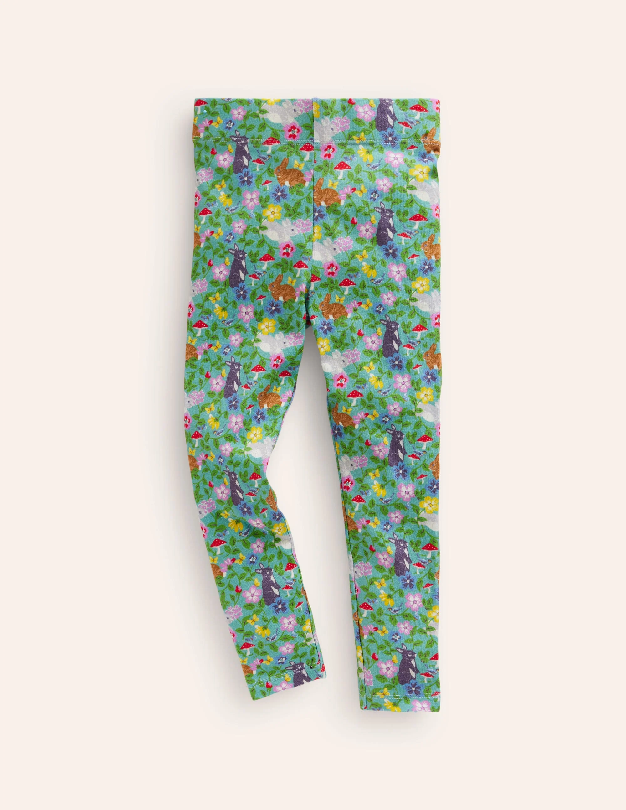 Lustige Leggings für jeden Tag-Bachblau Häschen Feld