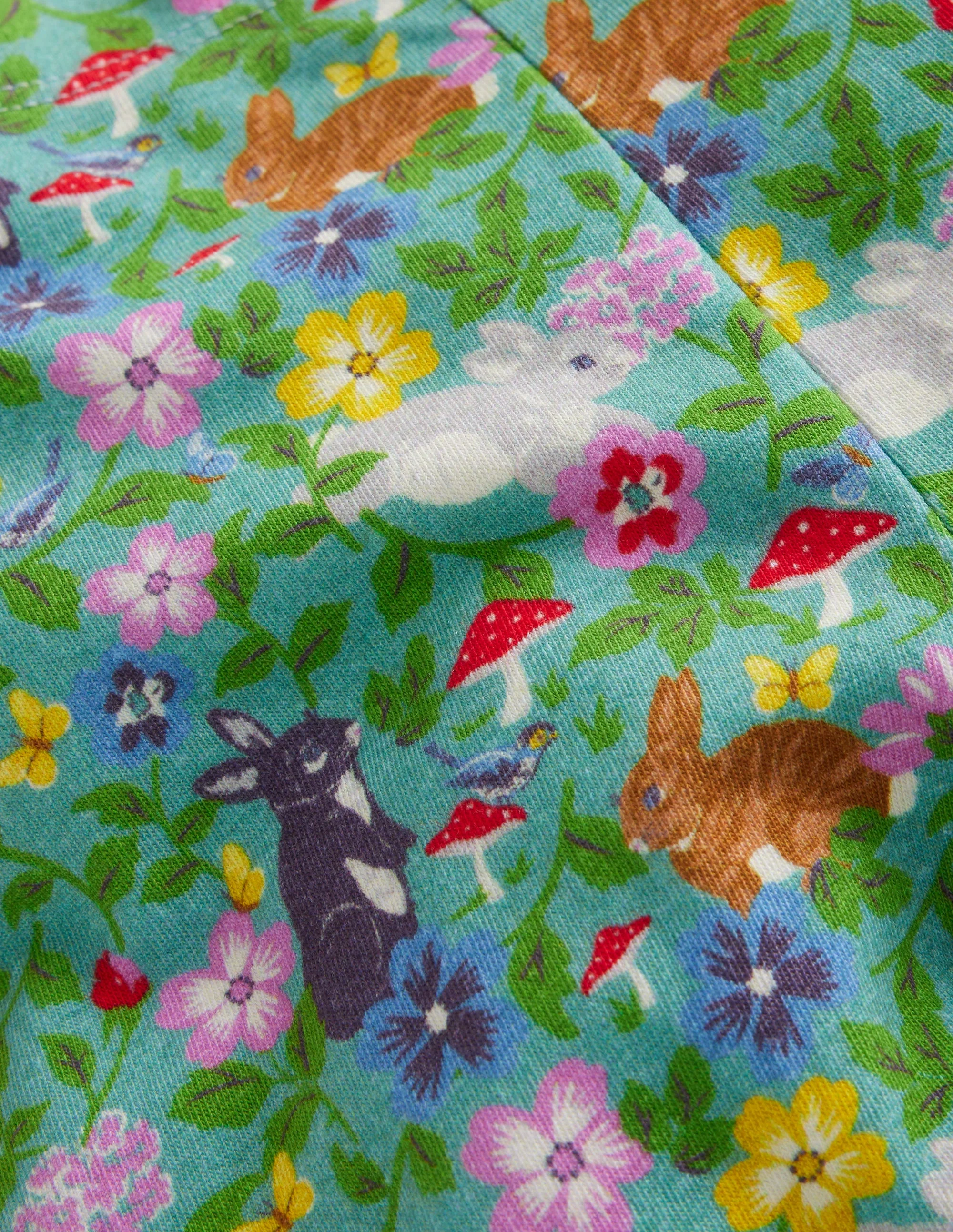 Lustige Leggings für jeden Tag-Bachblau Häschen Feld - Image 3