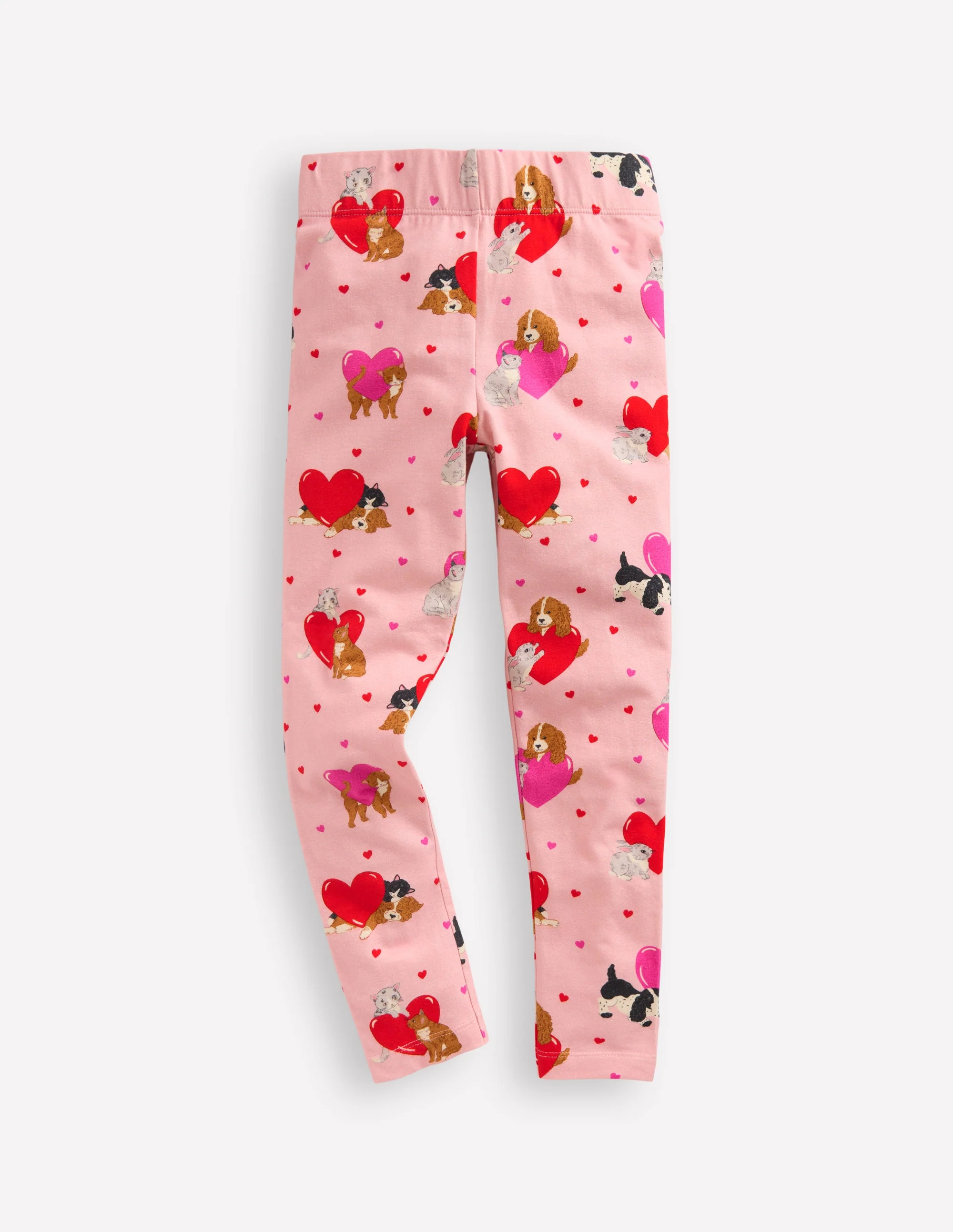 Lustige Leggings für jeden Tag-Kreiderosa Valentinstag Haustiere