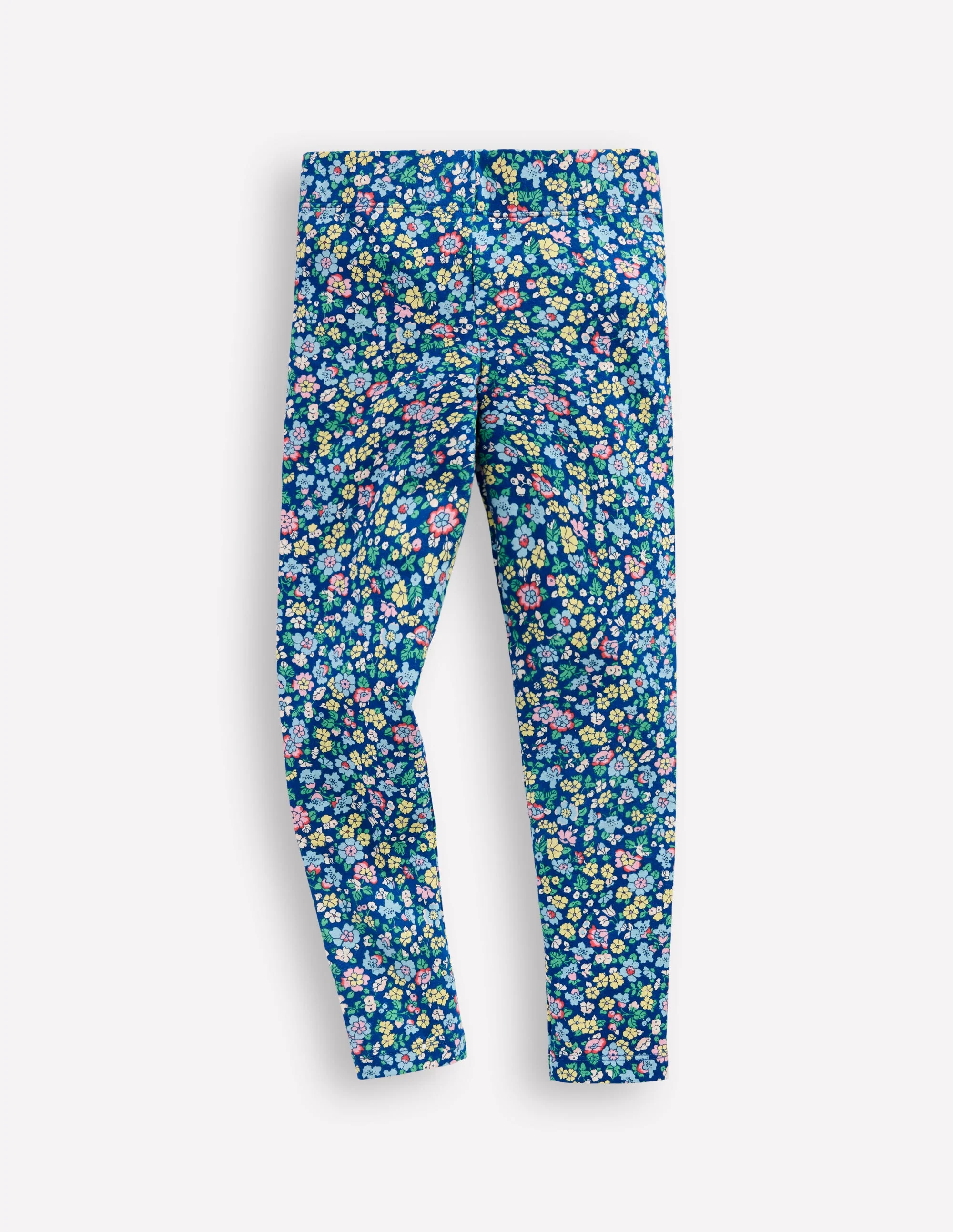 Lustige Leggings für jeden Tag-Saphirblau Nautisches Blumenmuster