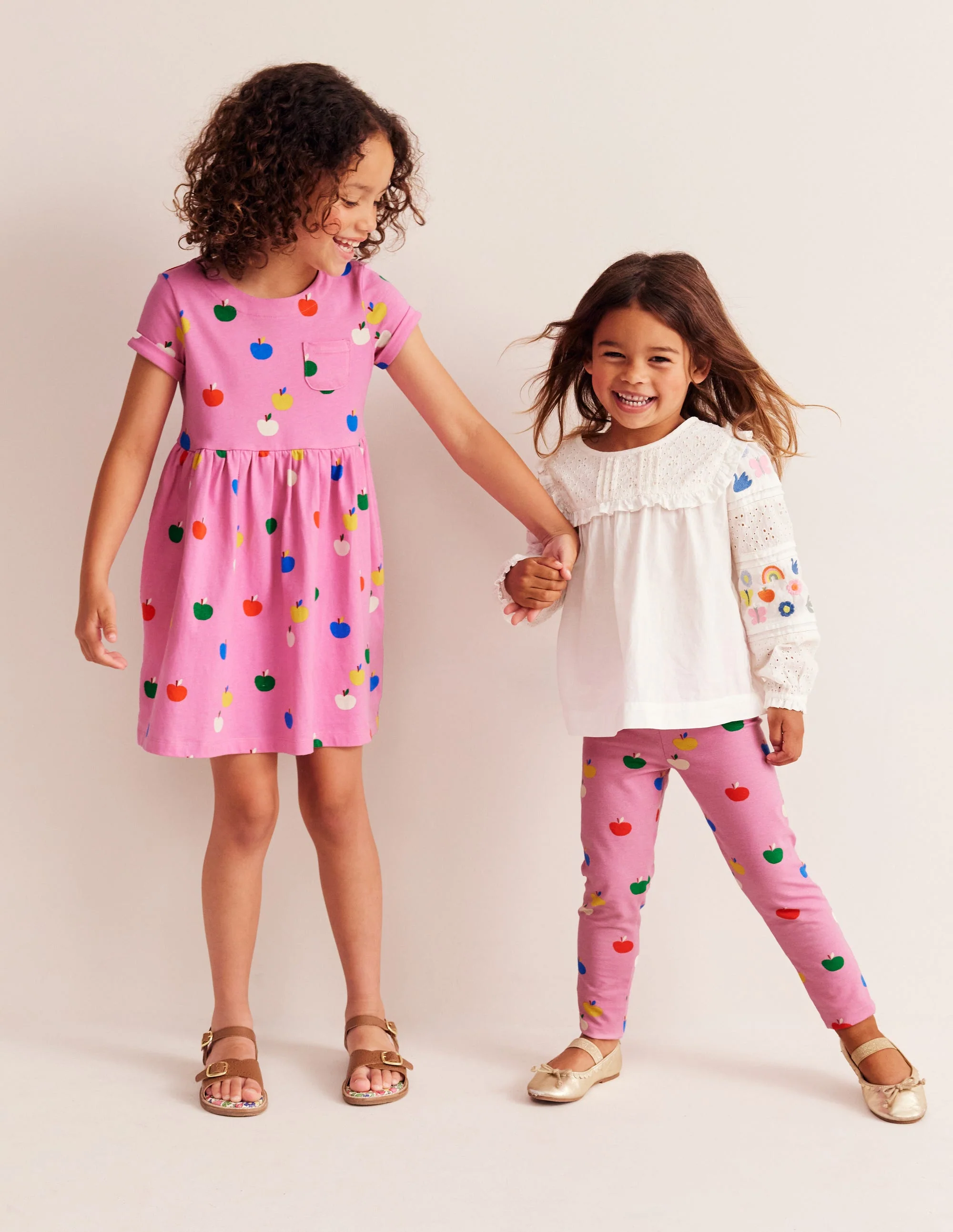 Lustige Leggings für jeden Tag-Vintage-Mauve Regenbogen Äpfel