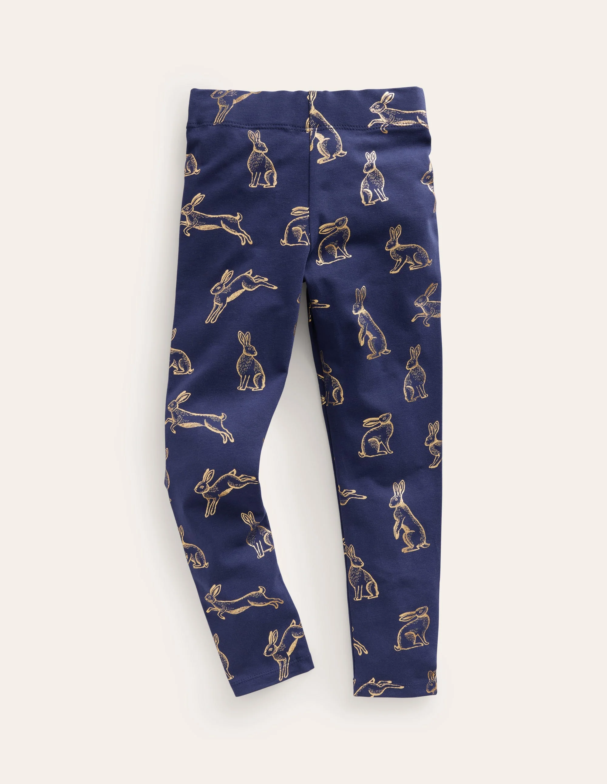 Lustige Leggings-Schuluniform-Marineblau Folien-Hasen