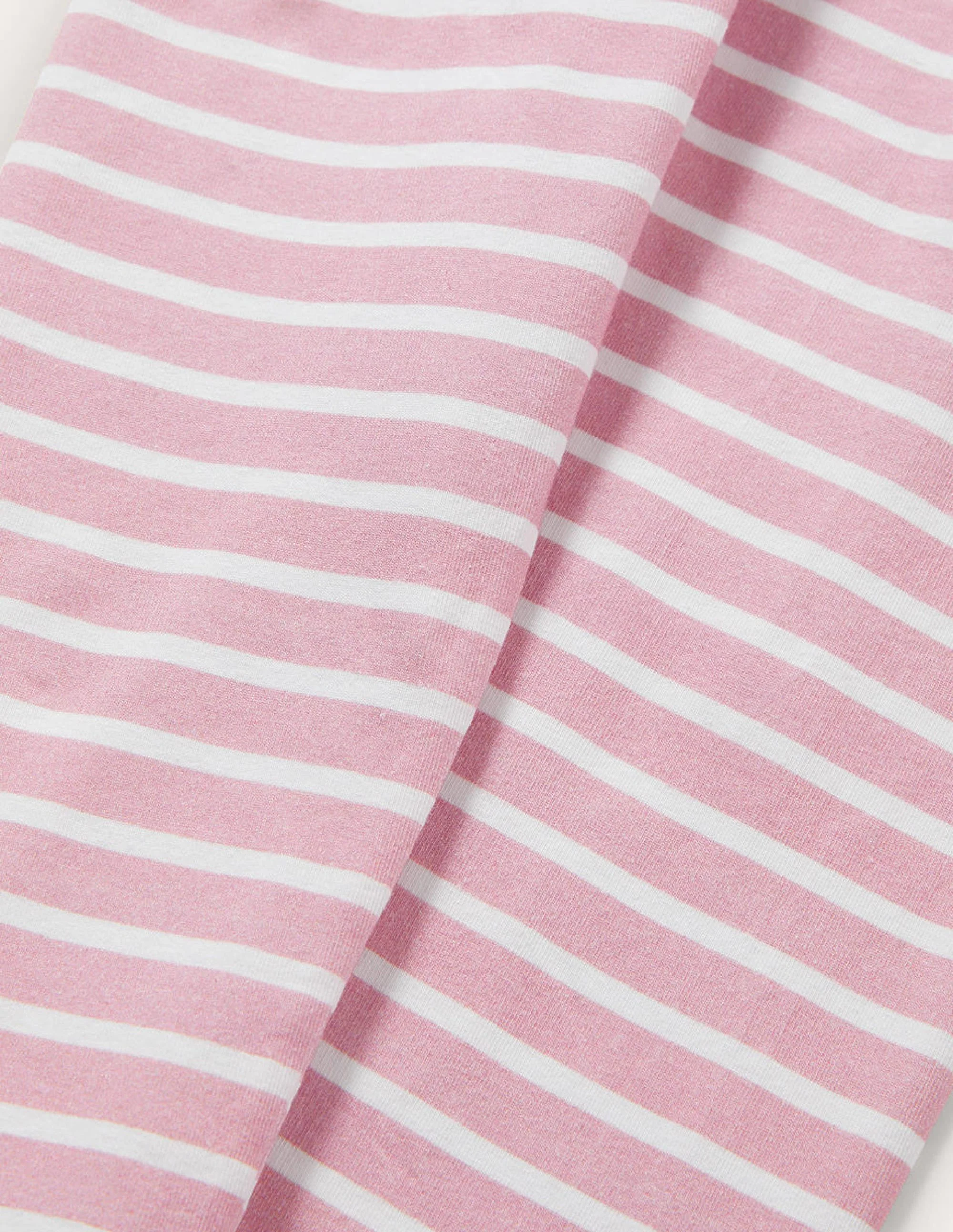 Lustige superweiche Leggings-Kirschblütenrosa/Naturweiß, Gestreift - Image 3