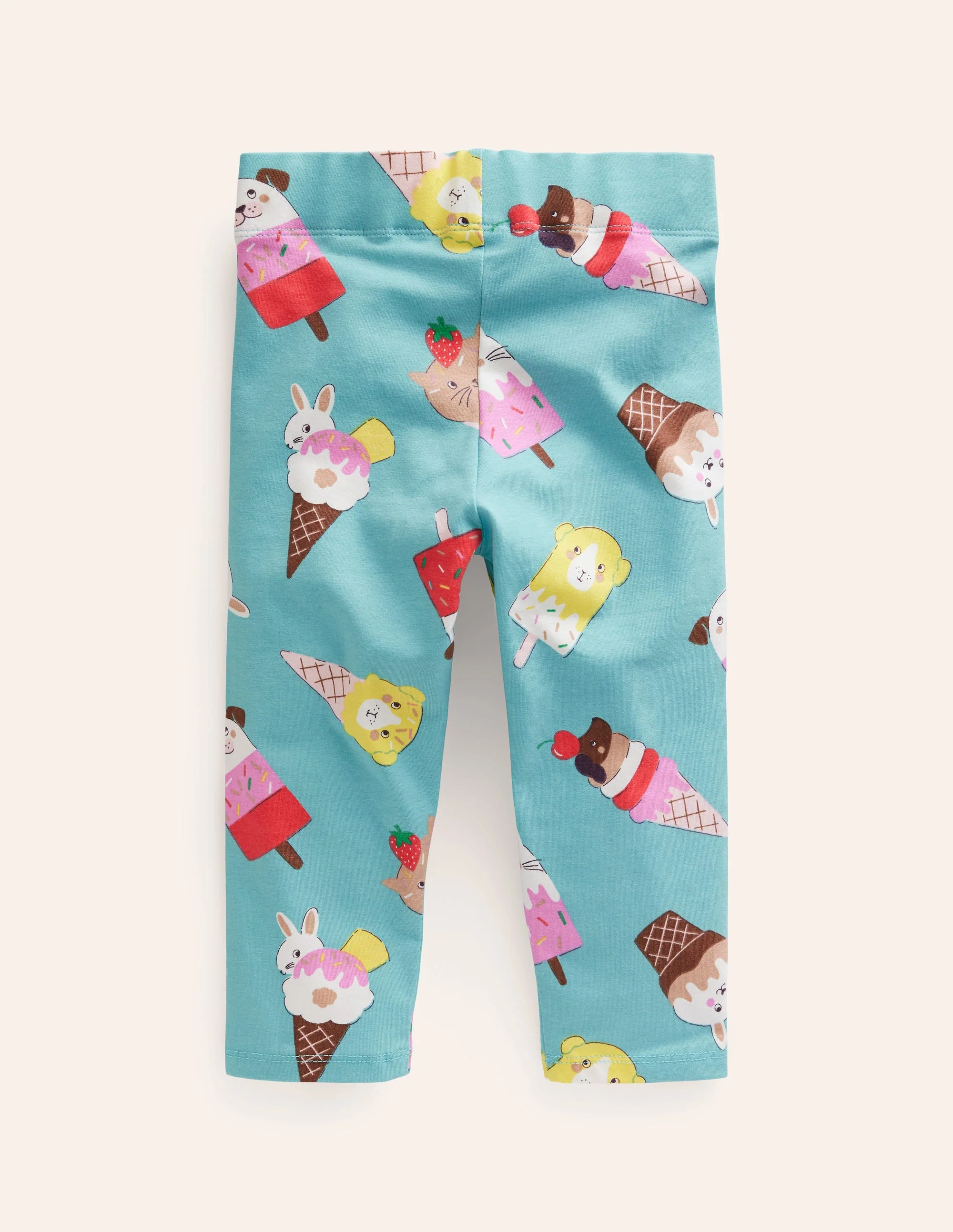 Lustige, verkürzte Leggings-Aqua Meer Eiscreme - Image 2