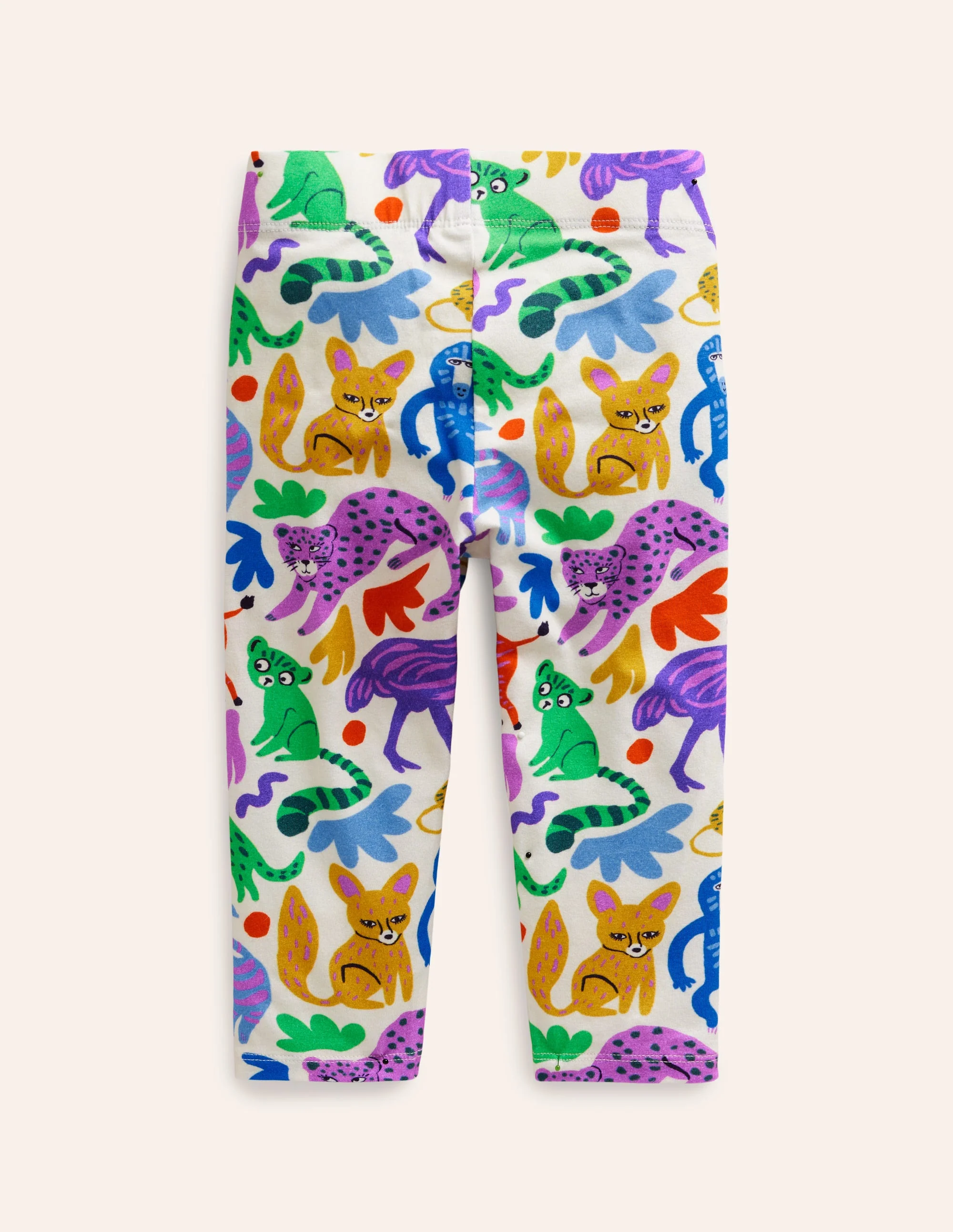 Lustige, verkürzte Leggings-Bunt Safari Freunde - Image 2