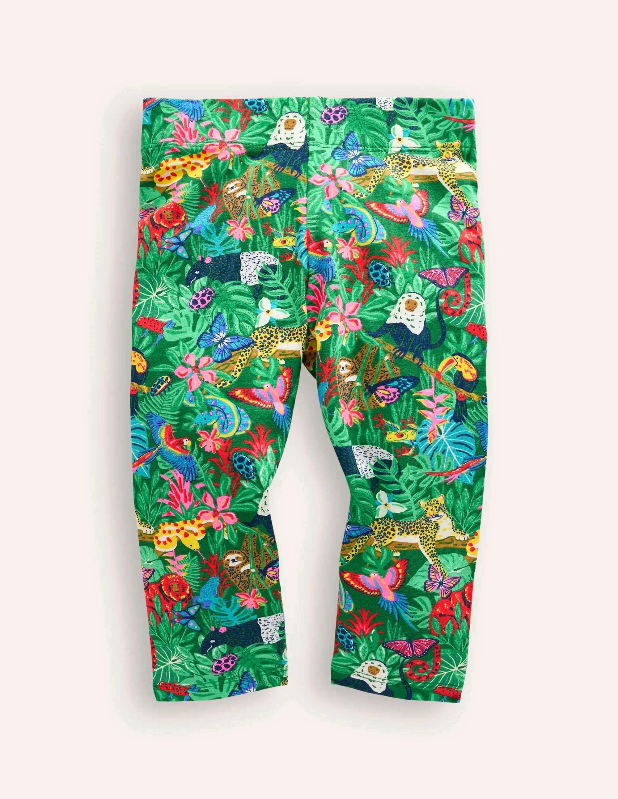 Lustige, verkürzte Leggings-Fichtengrün Regenwald
